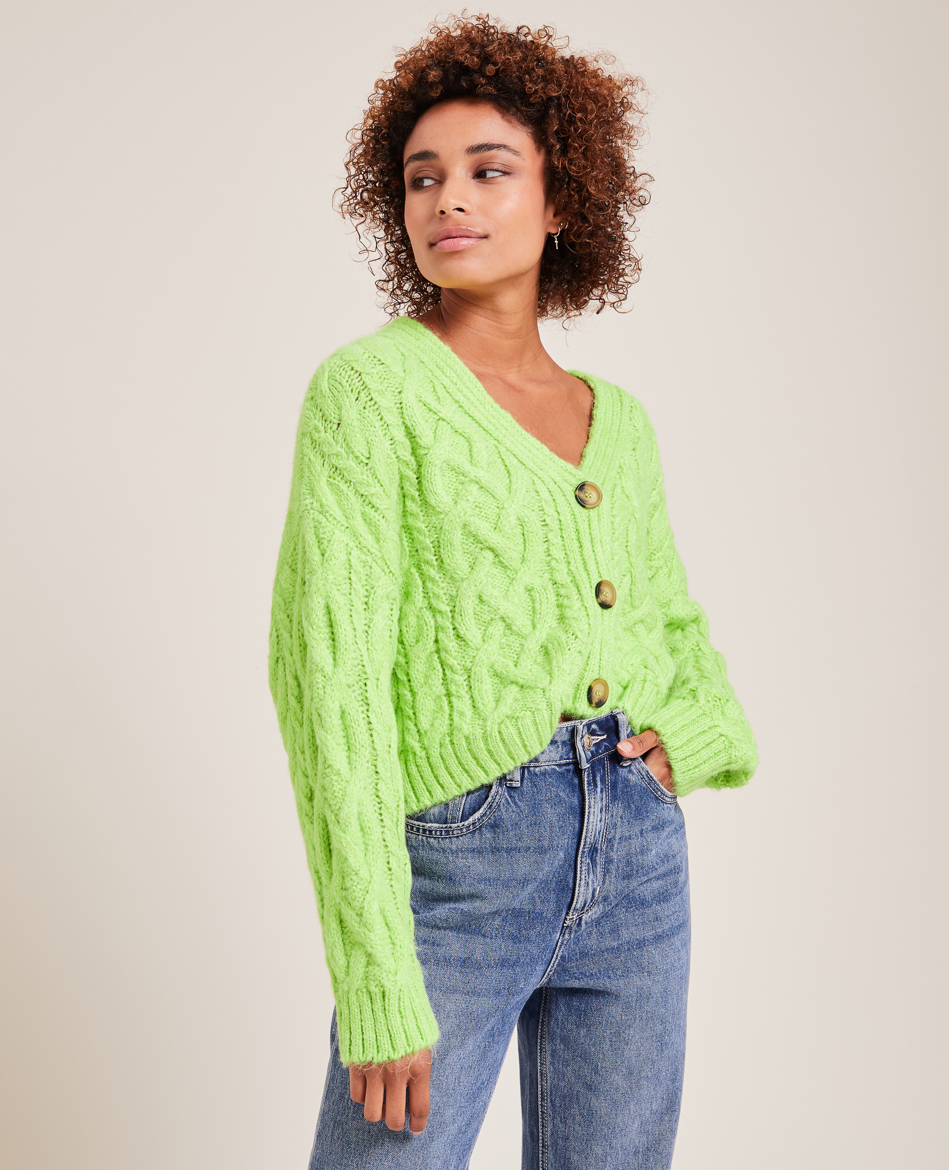 gilet court vert