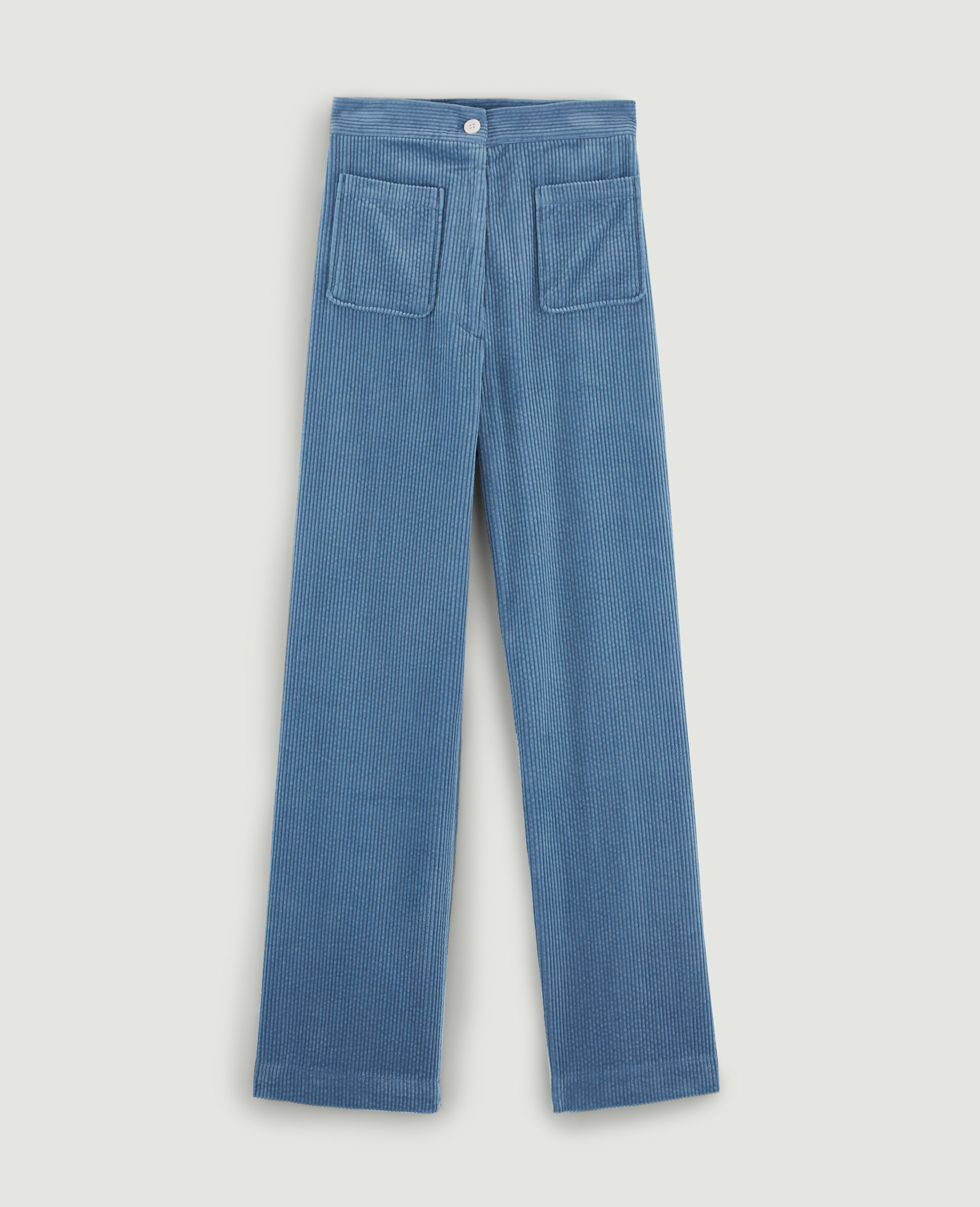 Pantalon velours grosses côtes bleu clair - Pimkie