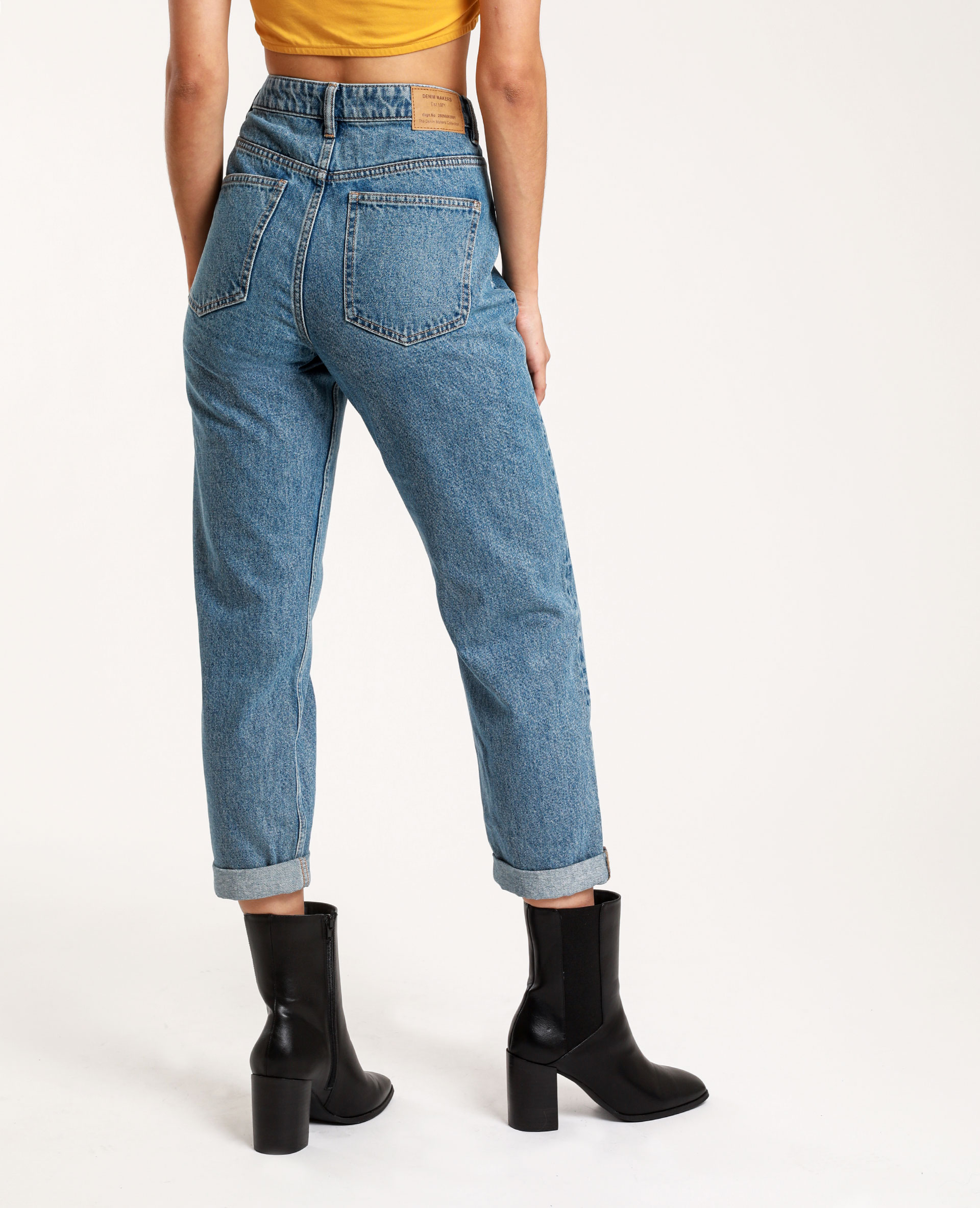 Jean mom high waist bleu denim - Pimkie