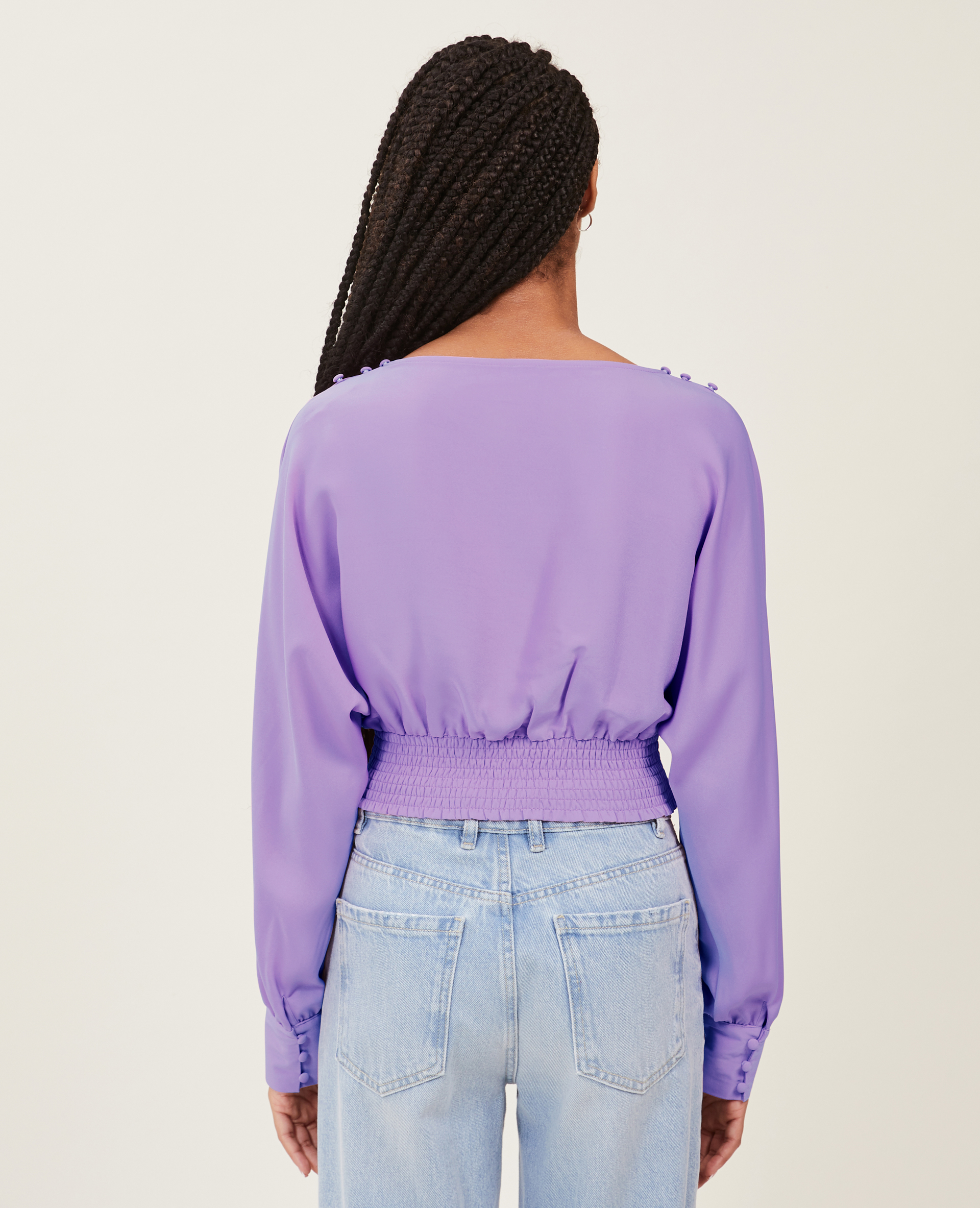 Blouse avec manches chauve-souris violet - Pimkie