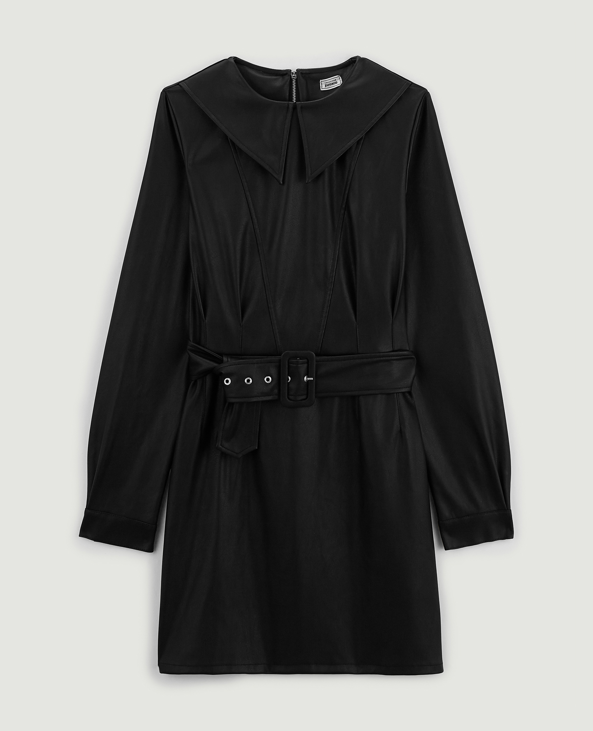 Robe en simili cuir noir - Pimkie