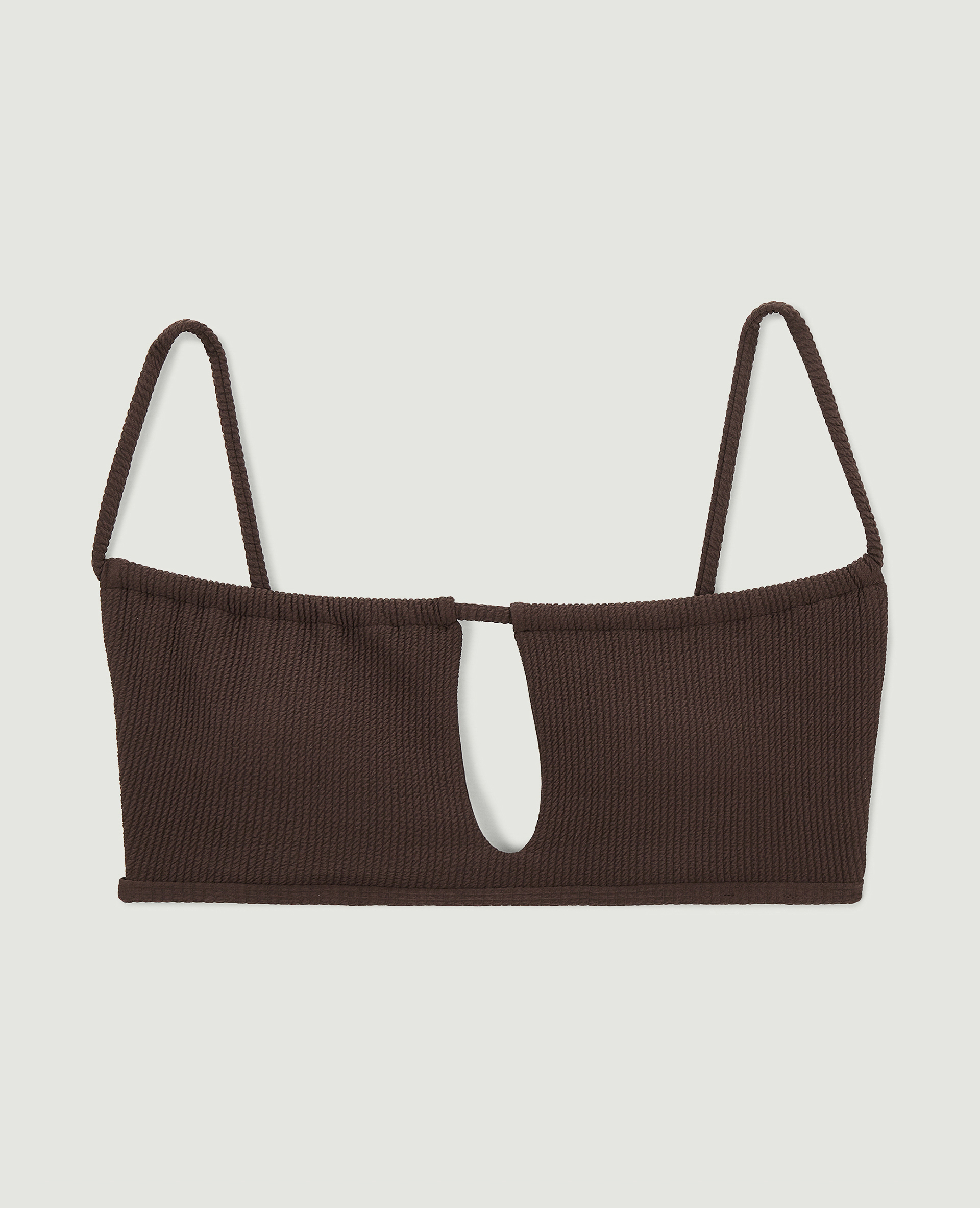 Haut de maillot bandeau avec découpe marron - Pimkie