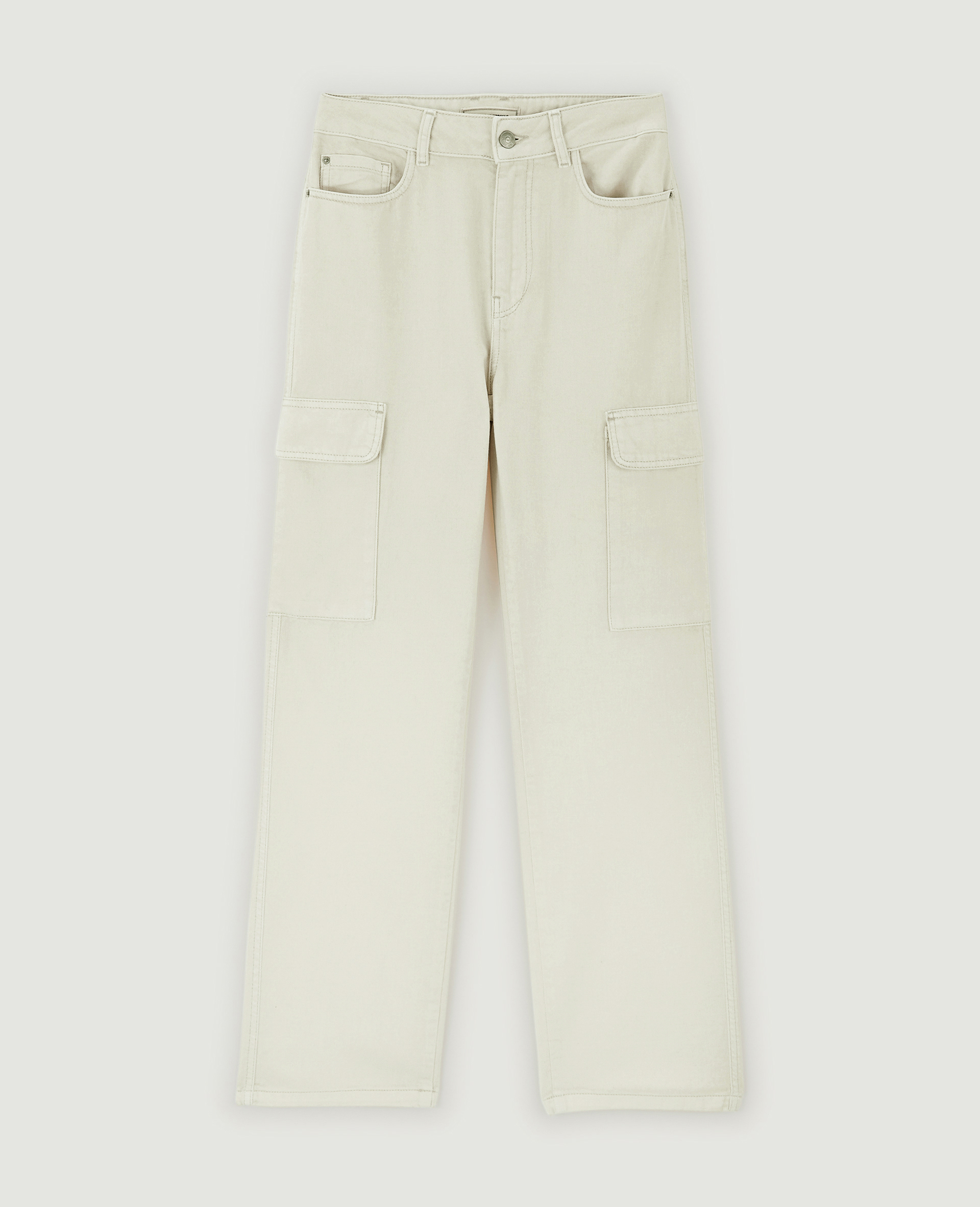 Jean cargo droit beige - Pimkie