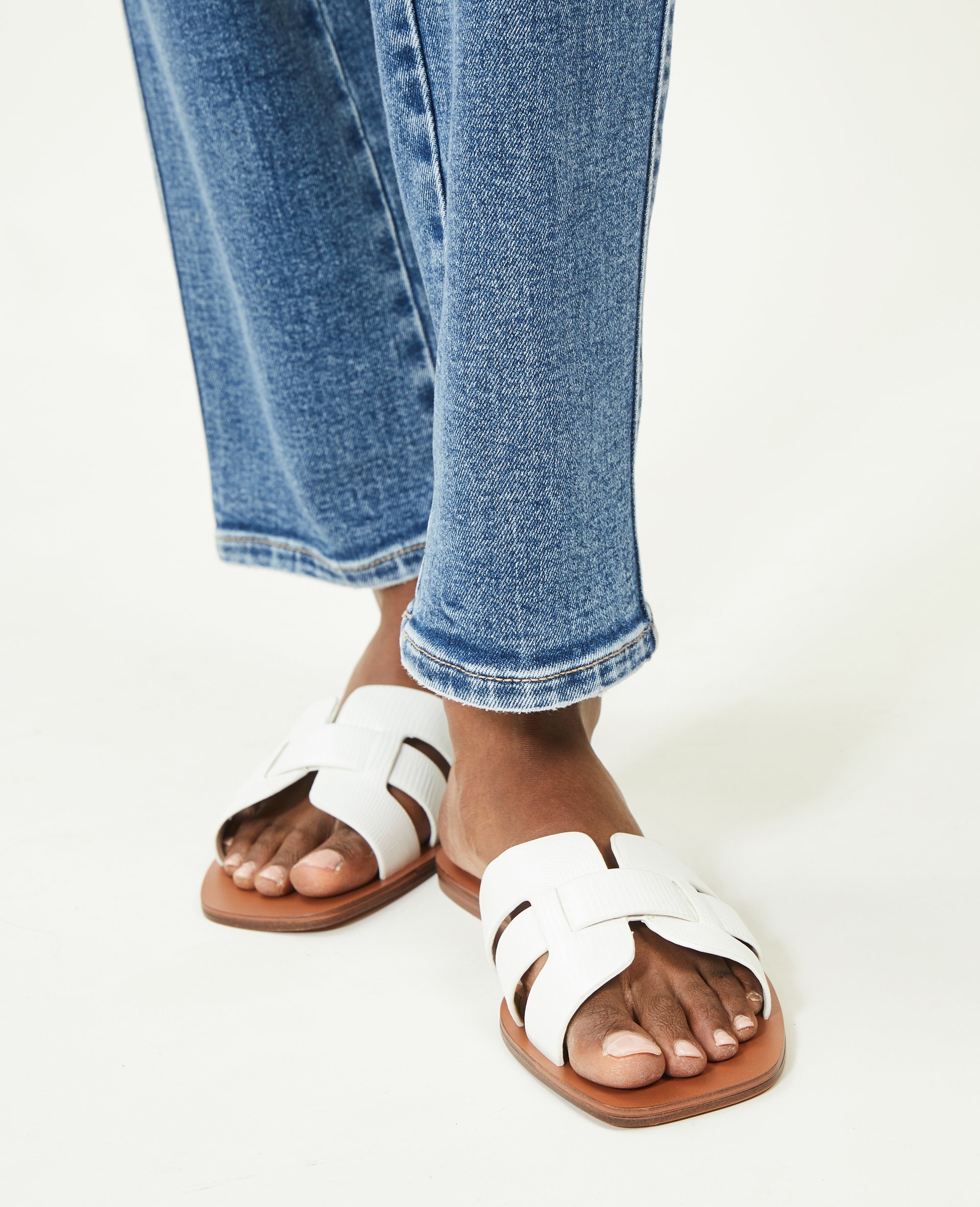 Mules plates blanc - Pimkie
