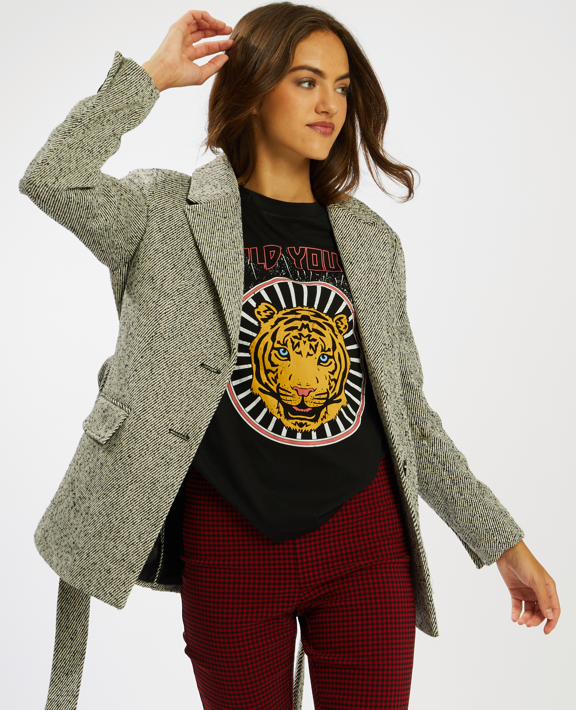 Veste avec ceinture a nouer Pimkie