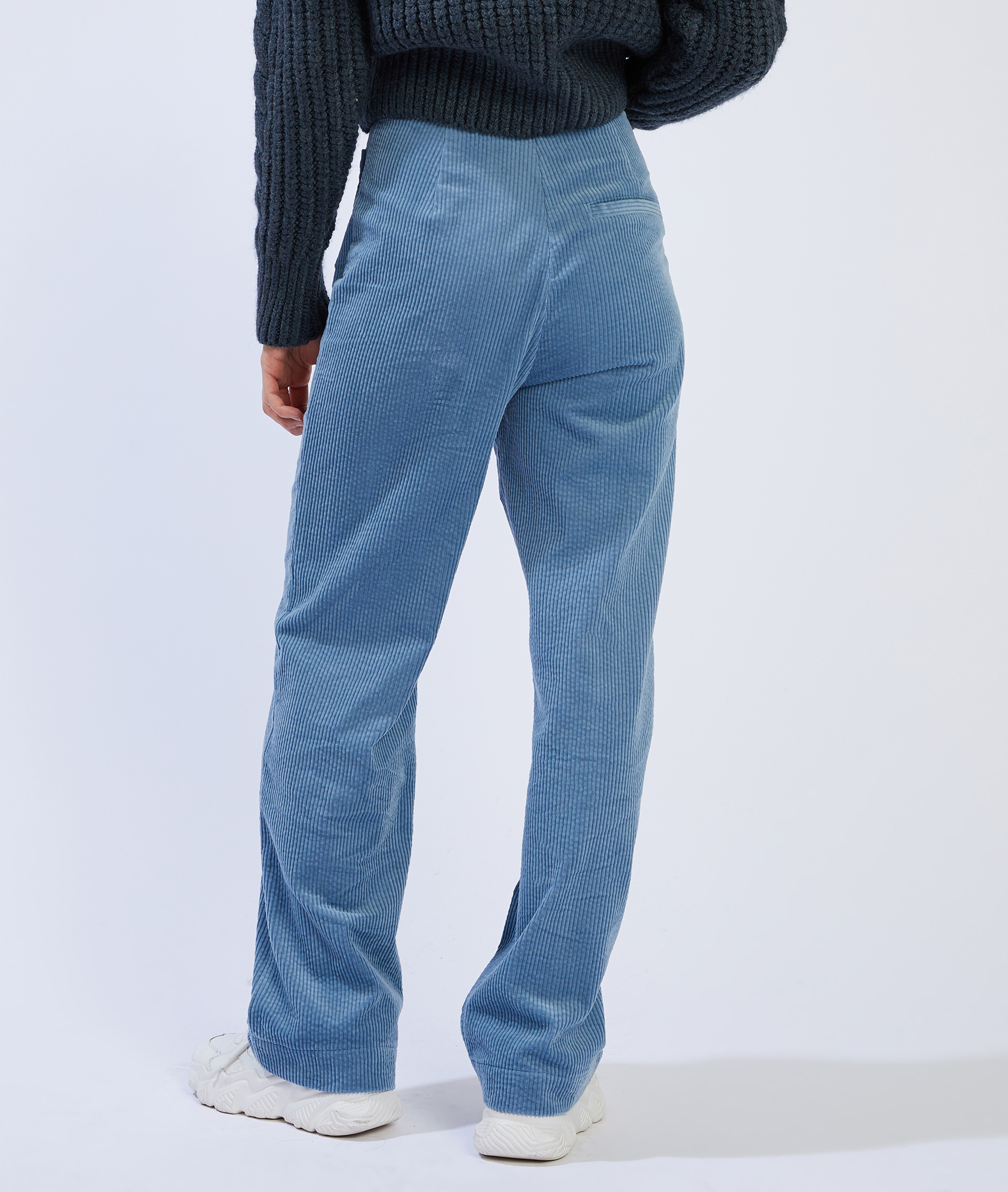 Pantalon velours grosses côtes bleu clair - Pimkie