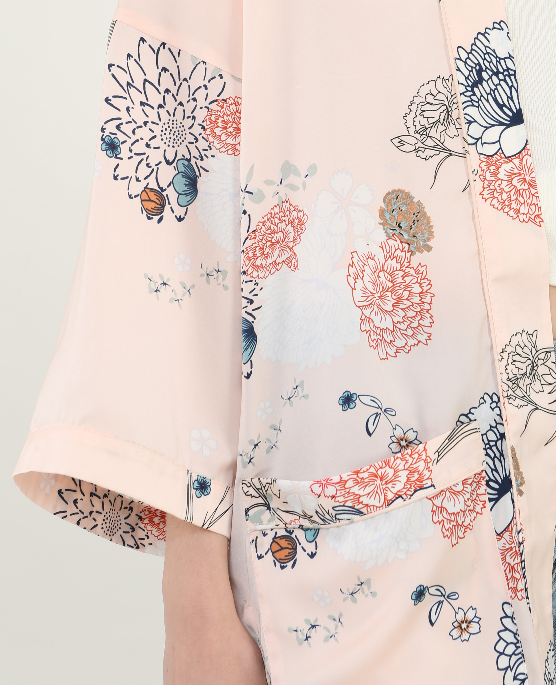 Veste de kimono satinée rose - Pimkie