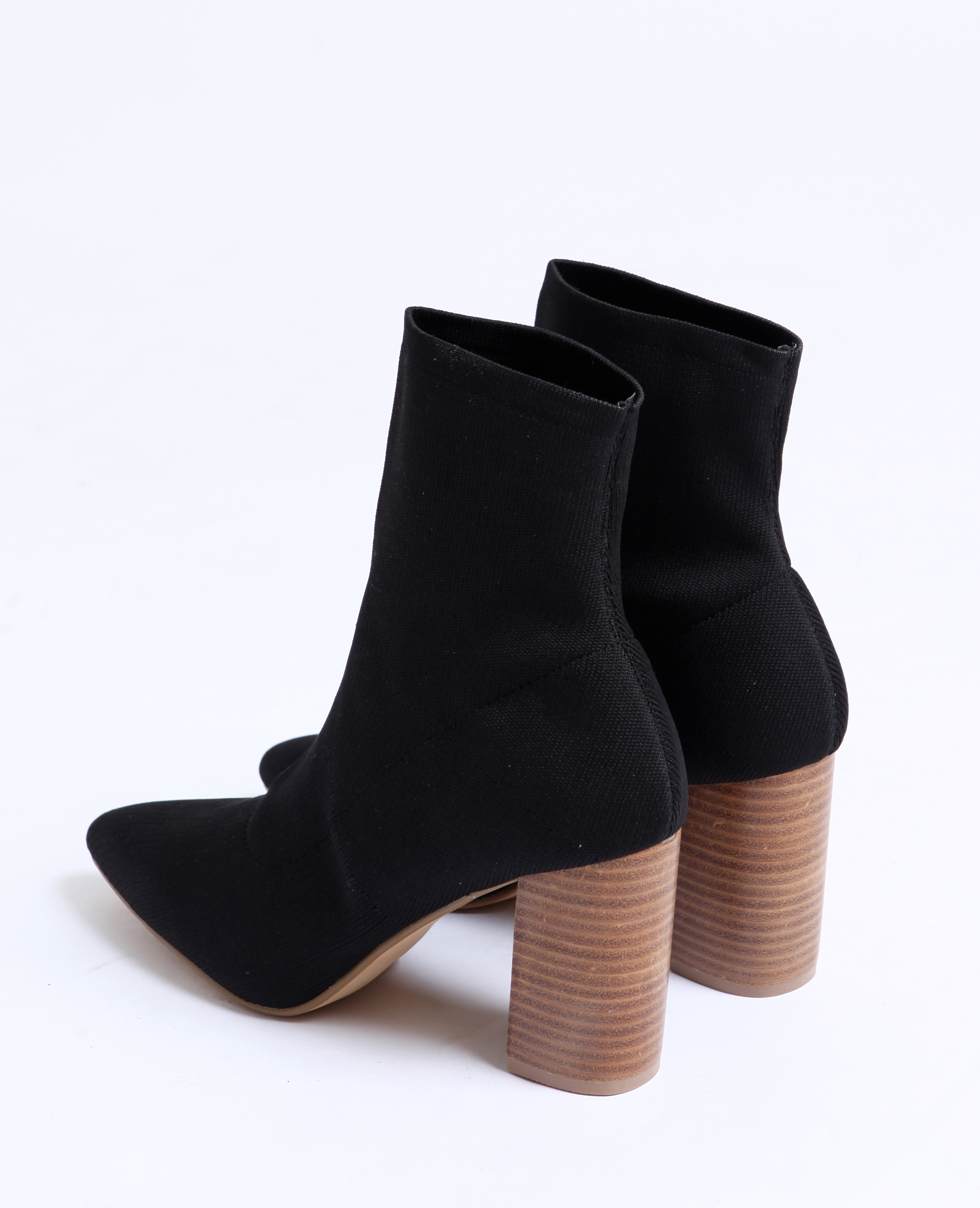 Bottine shop chaussette noir