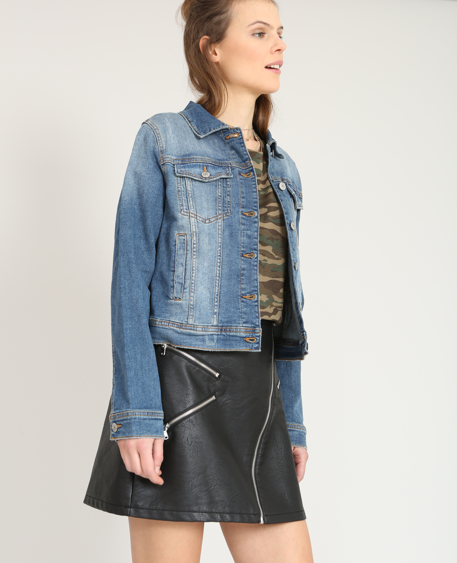 Veste en jean courte pimkie sales