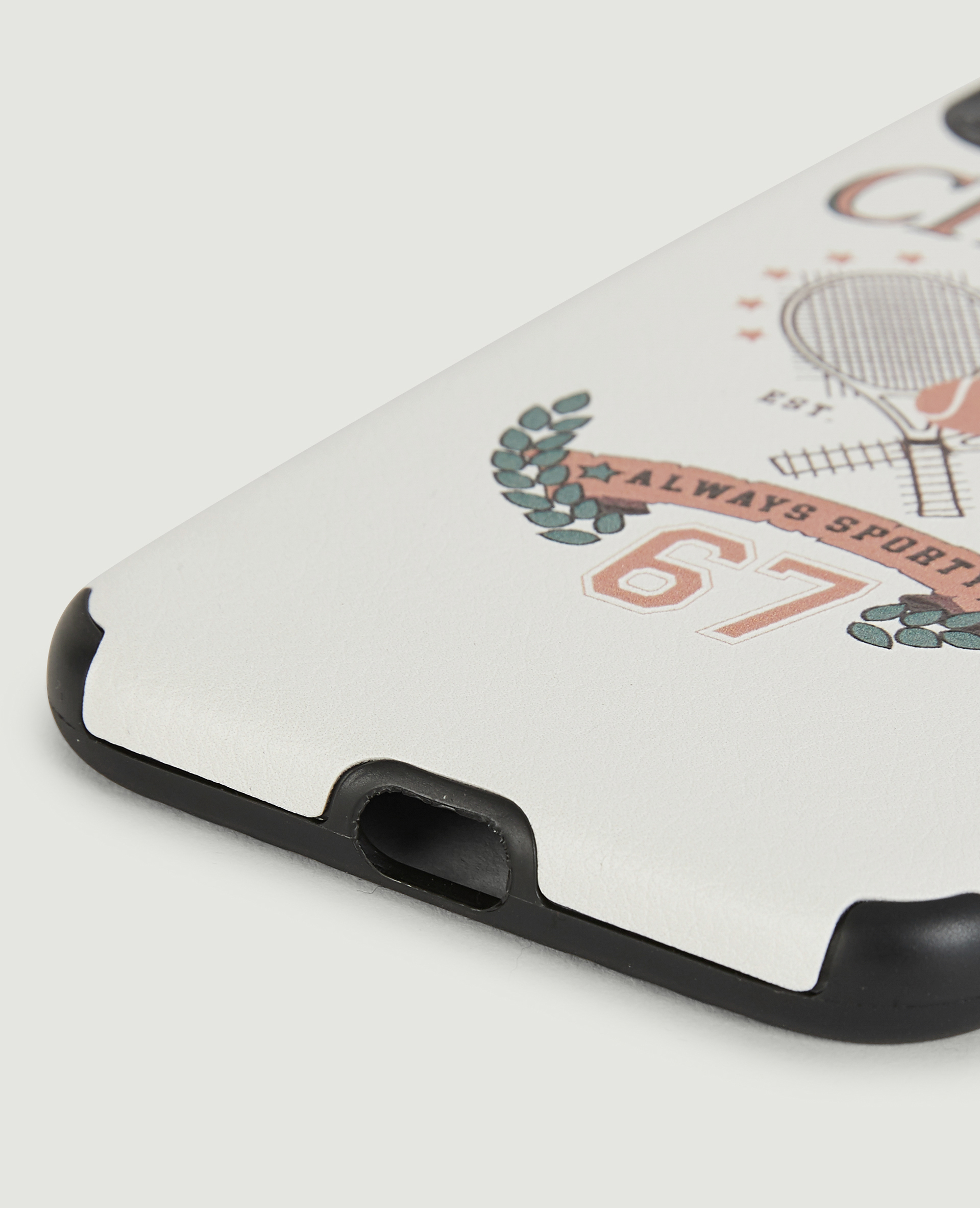 Coque de téléphone effet cuir blanc - Pimkie
