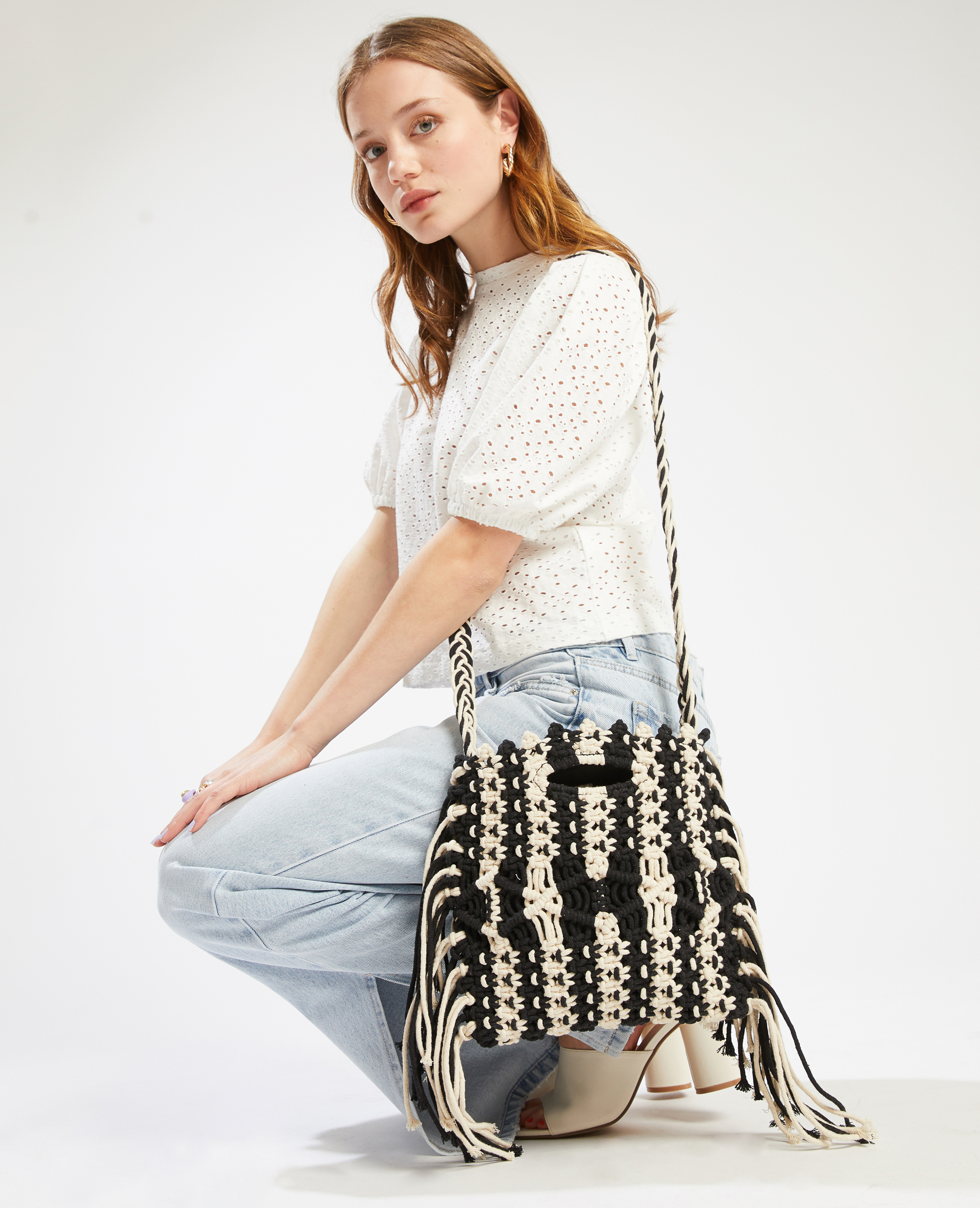 Sac besace sale crochet