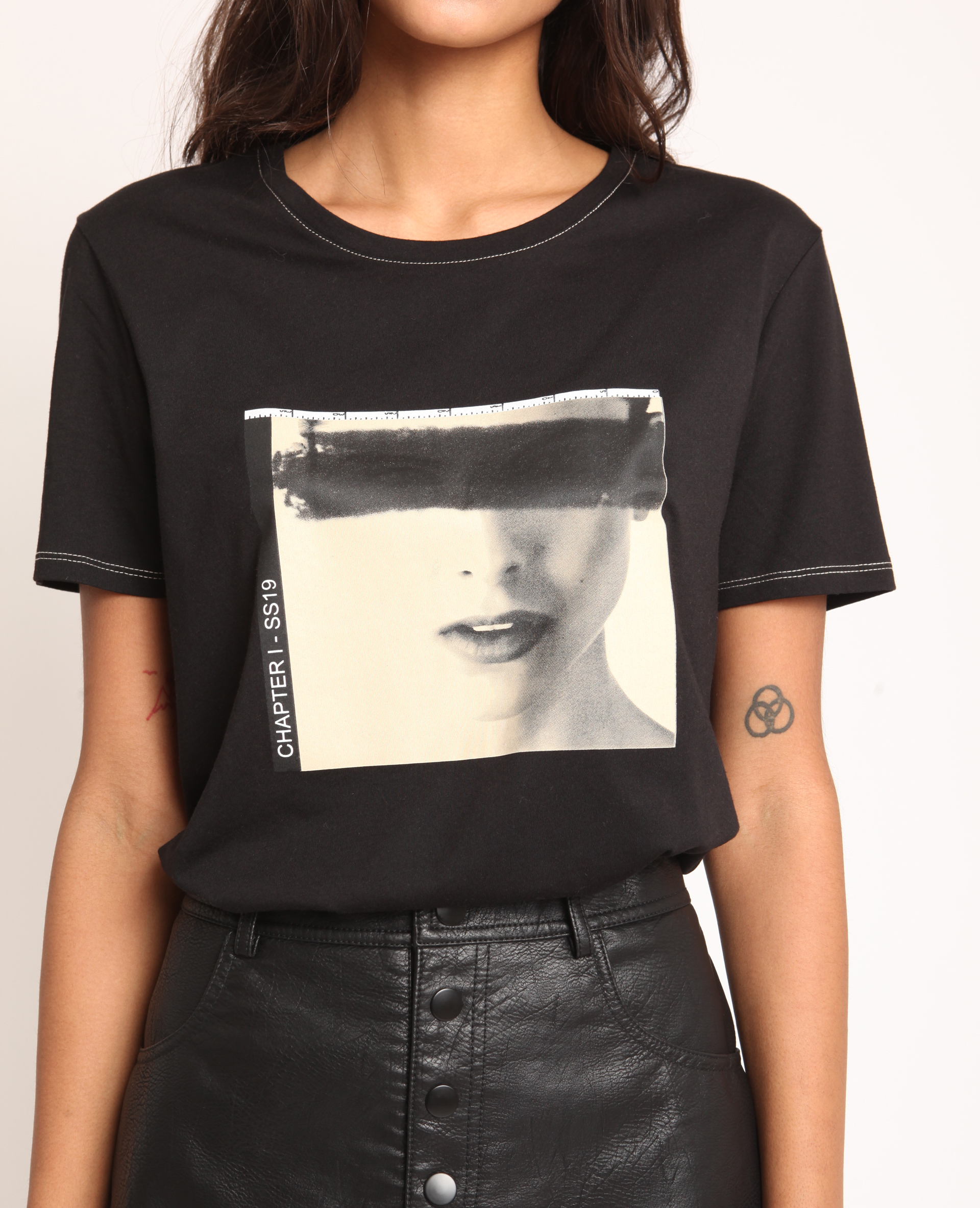T-shirt imprimé noir - Pimkie