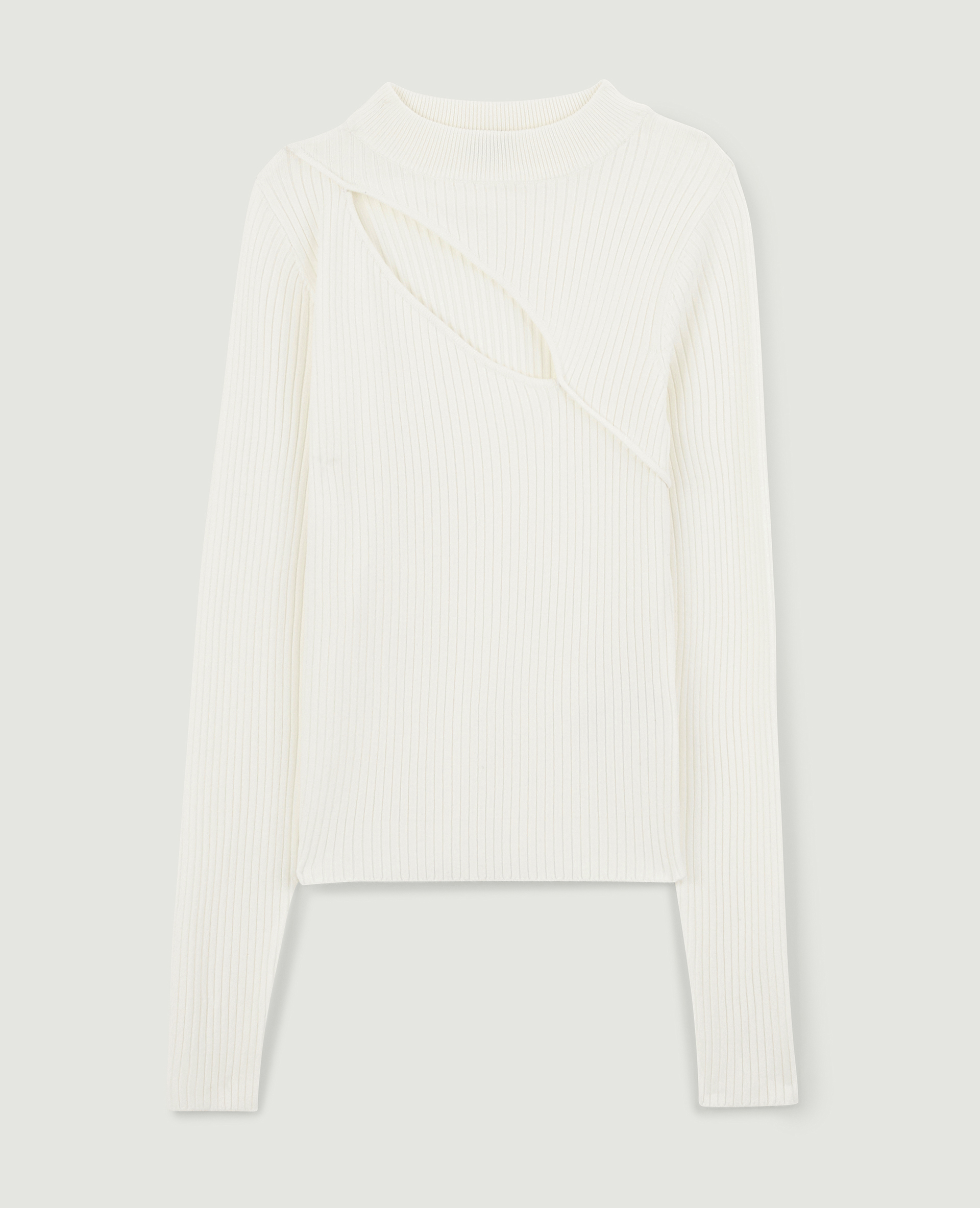 Pull avec fente blanc cassé - Pimkie