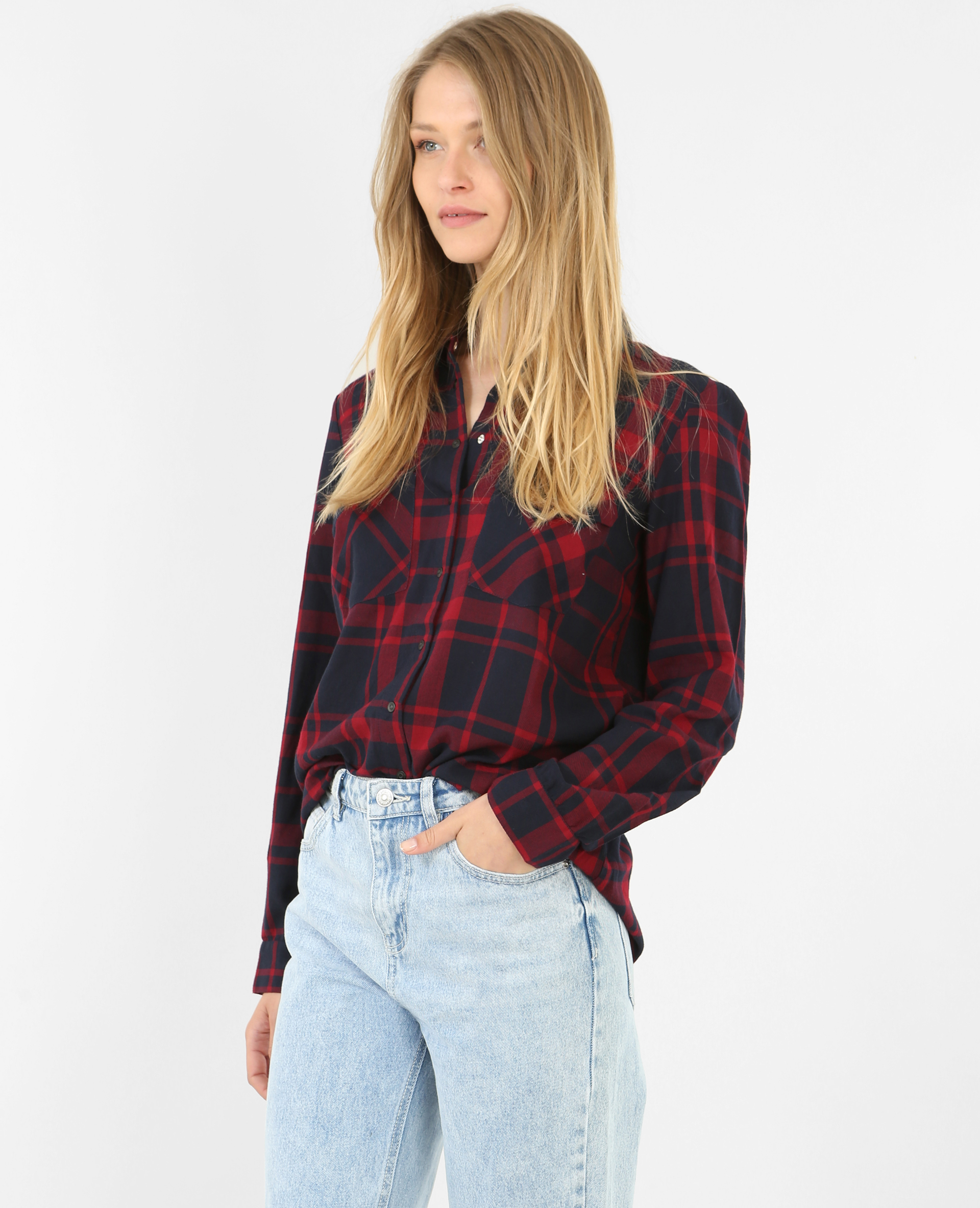 Chemise a carreaux best sale violet