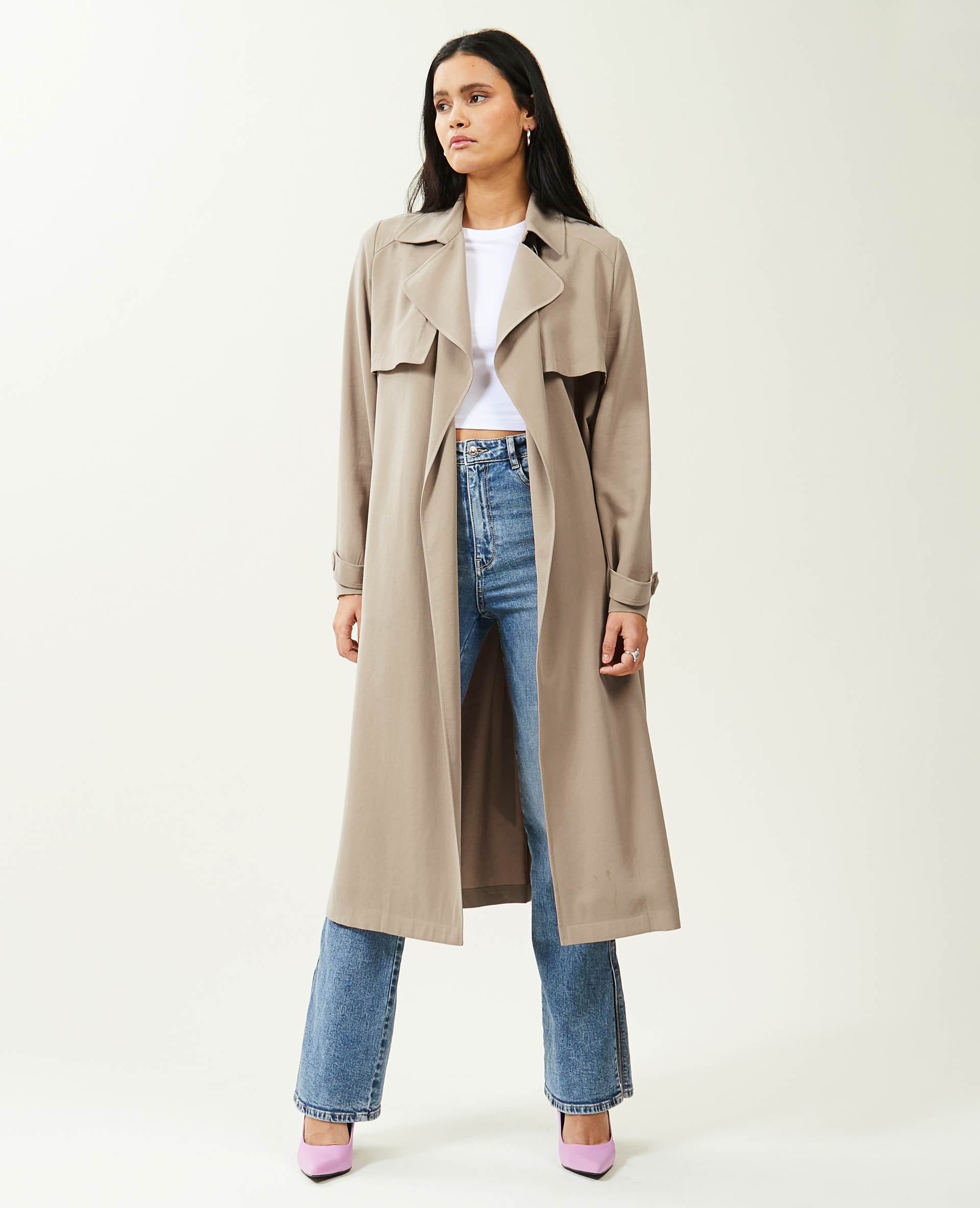 Trench long fluide deals