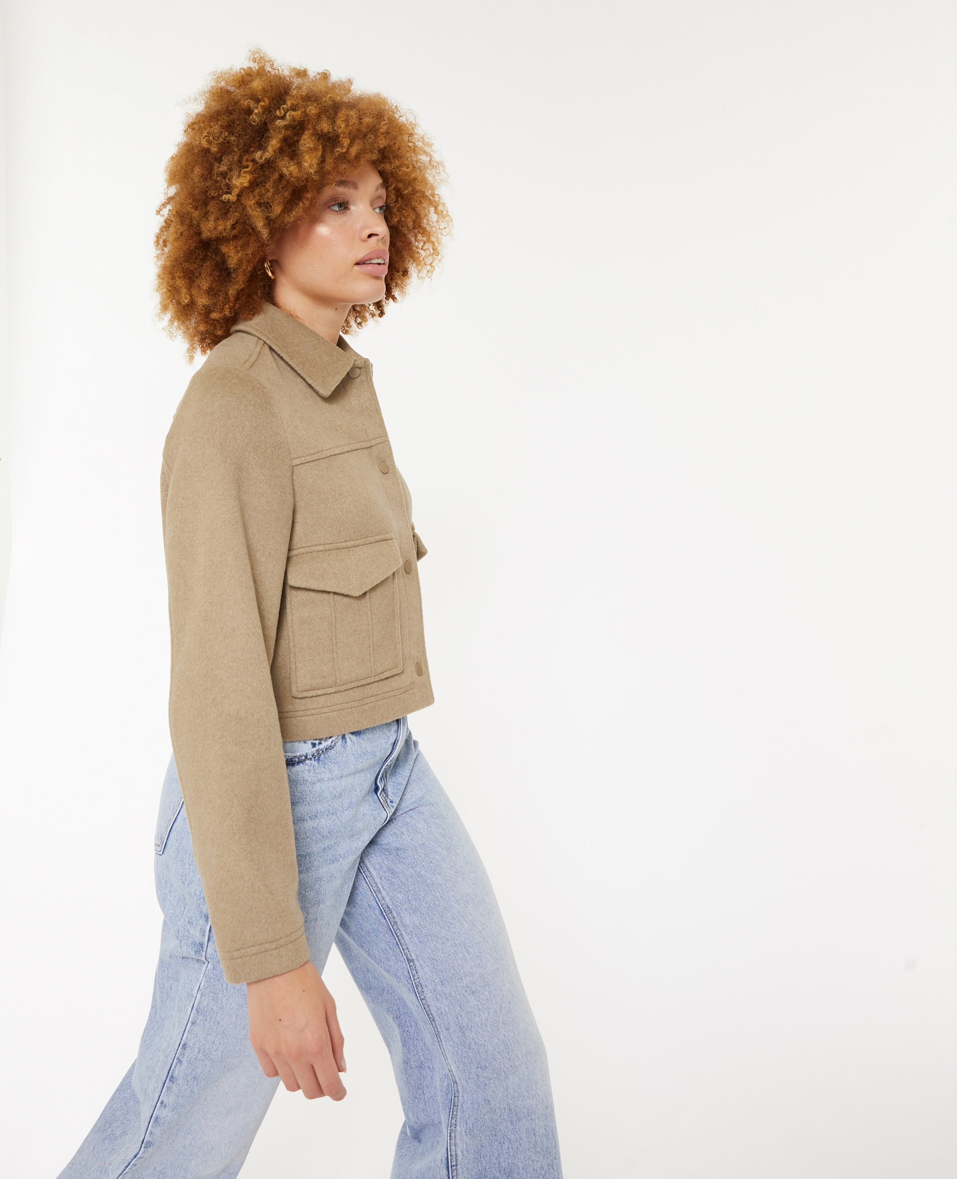 Blouson drap de discount laine