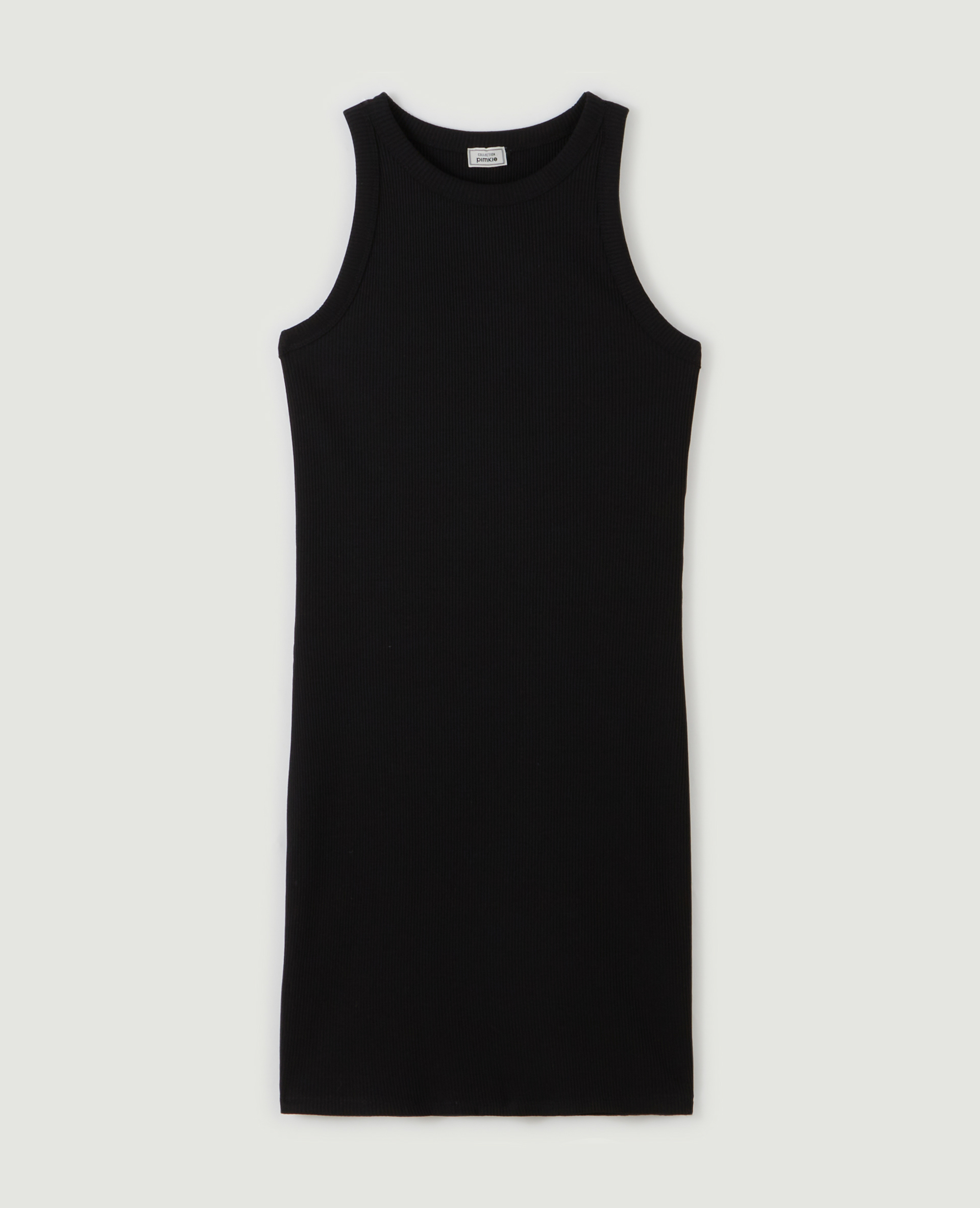 Robe débardeur maille côtelée noir - Pimkie