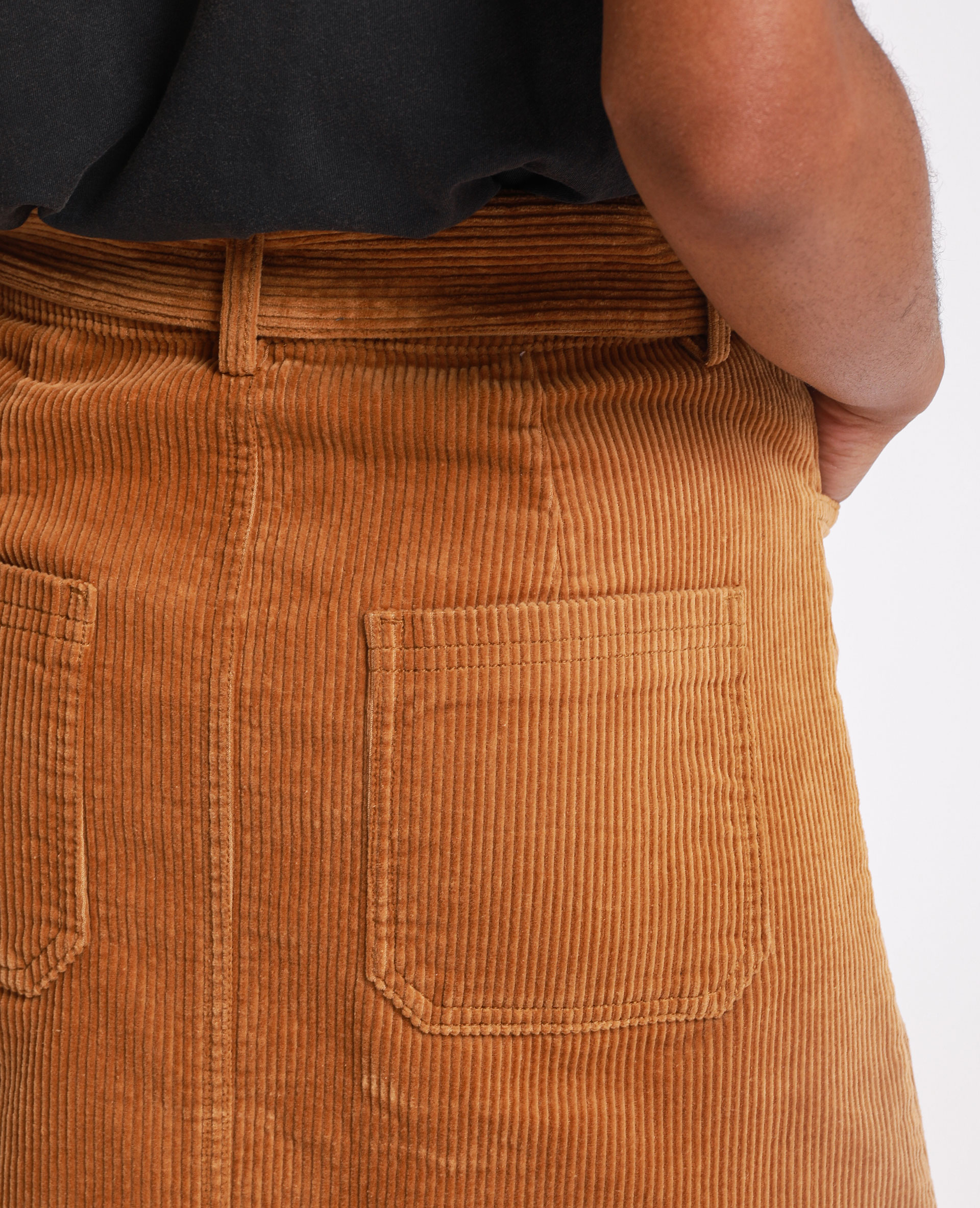 Jupe en velours camel - Pimkie