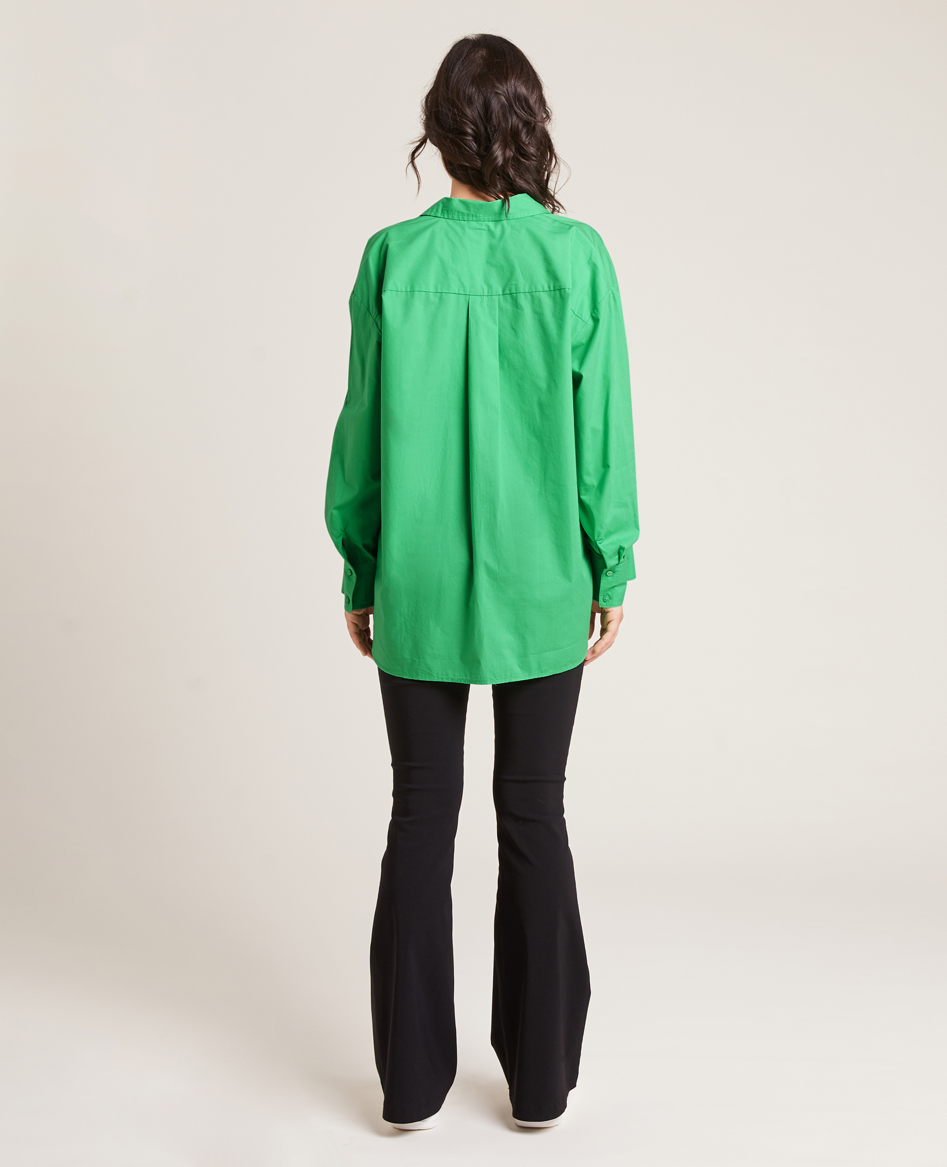 Chemise oversize manches longues vert - Pimkie