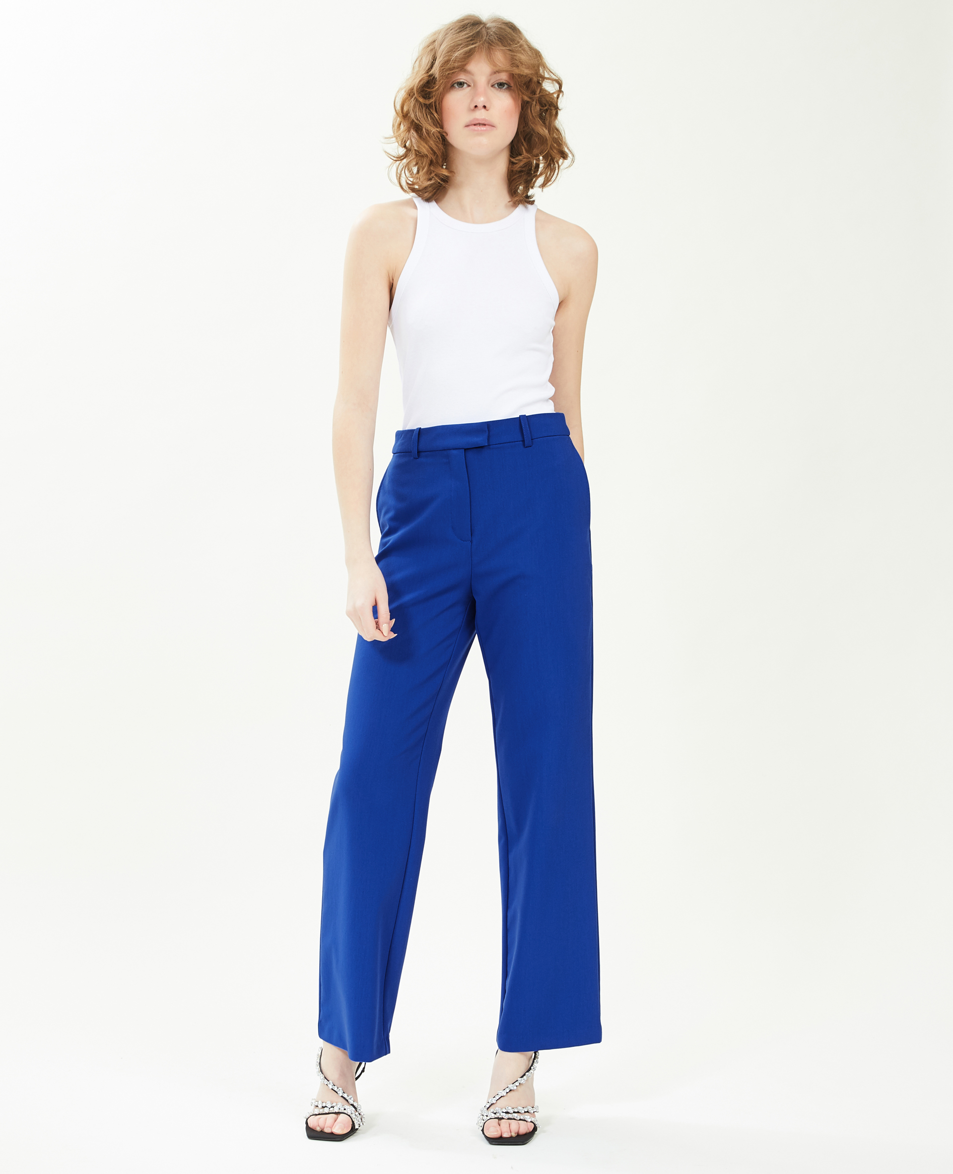Pantalon de costume droit bleu électrique - Pimkie