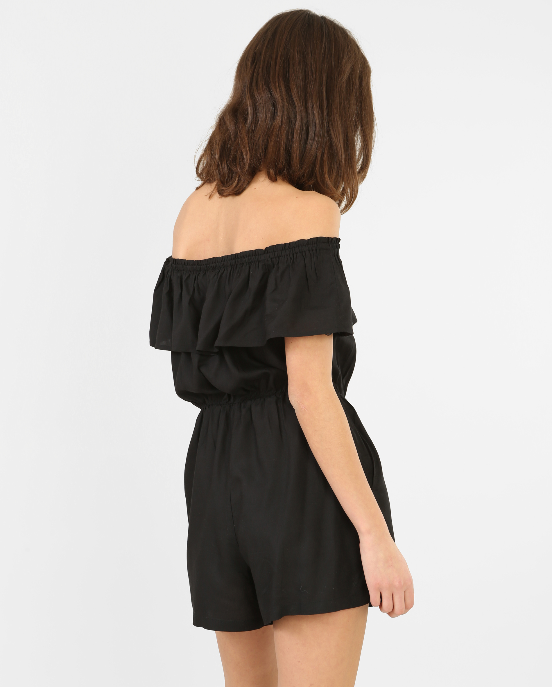 Combishort col bardot noir - Pimkie