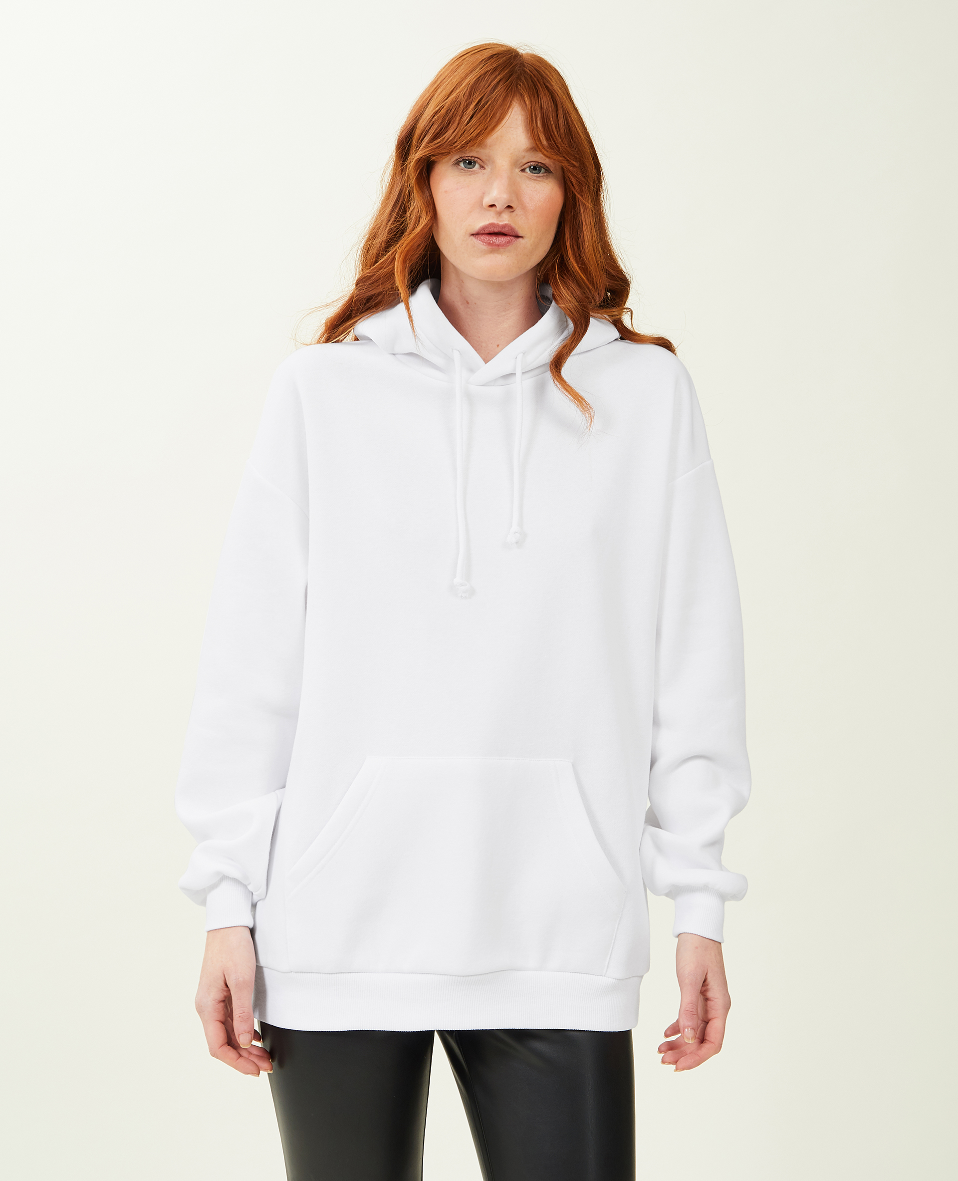 Sweat capuche oversize blanc - Pimkie