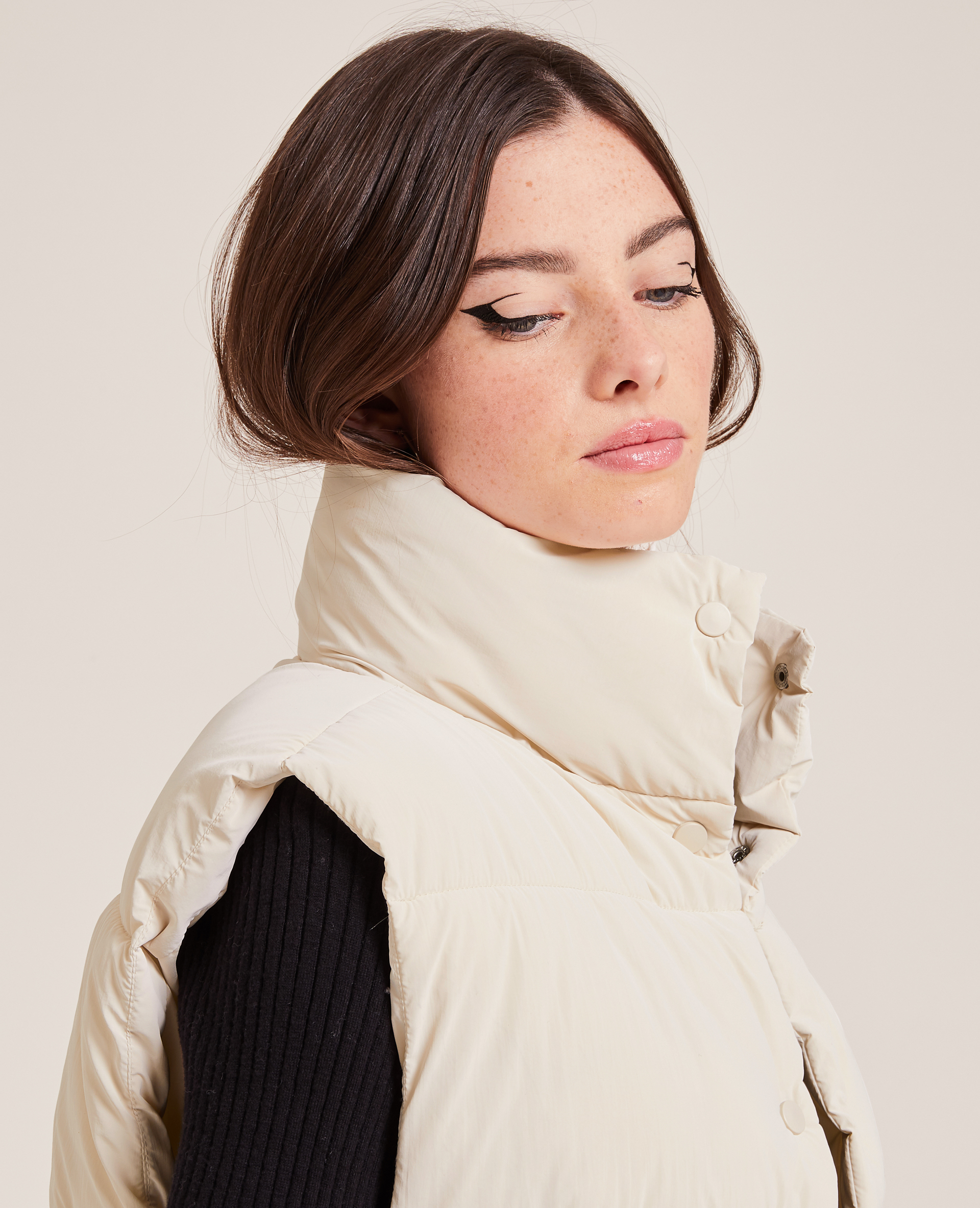 Doudoune sans manches beige - Pimkie