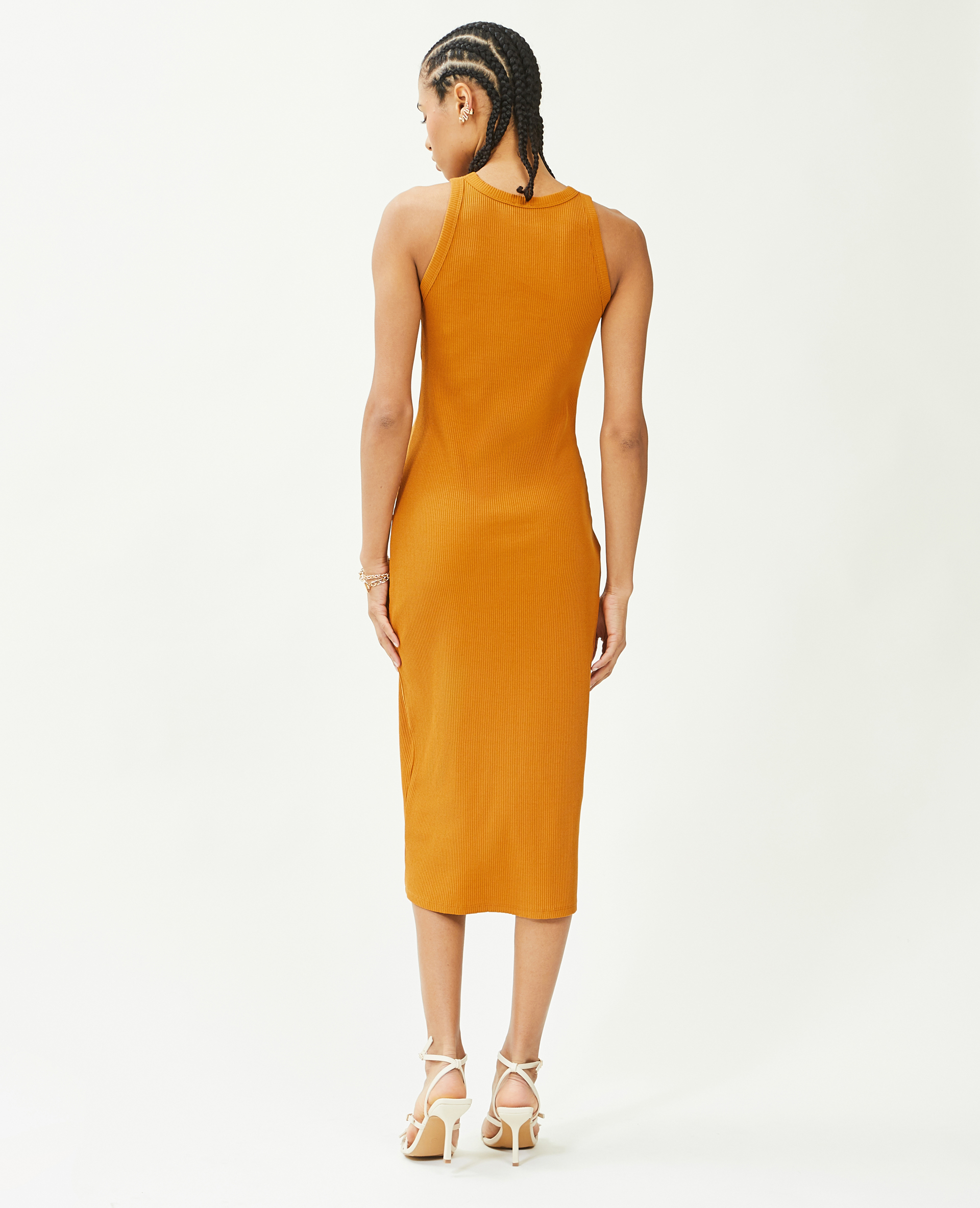 Robe débardeur maille côtelée camel - Pimkie