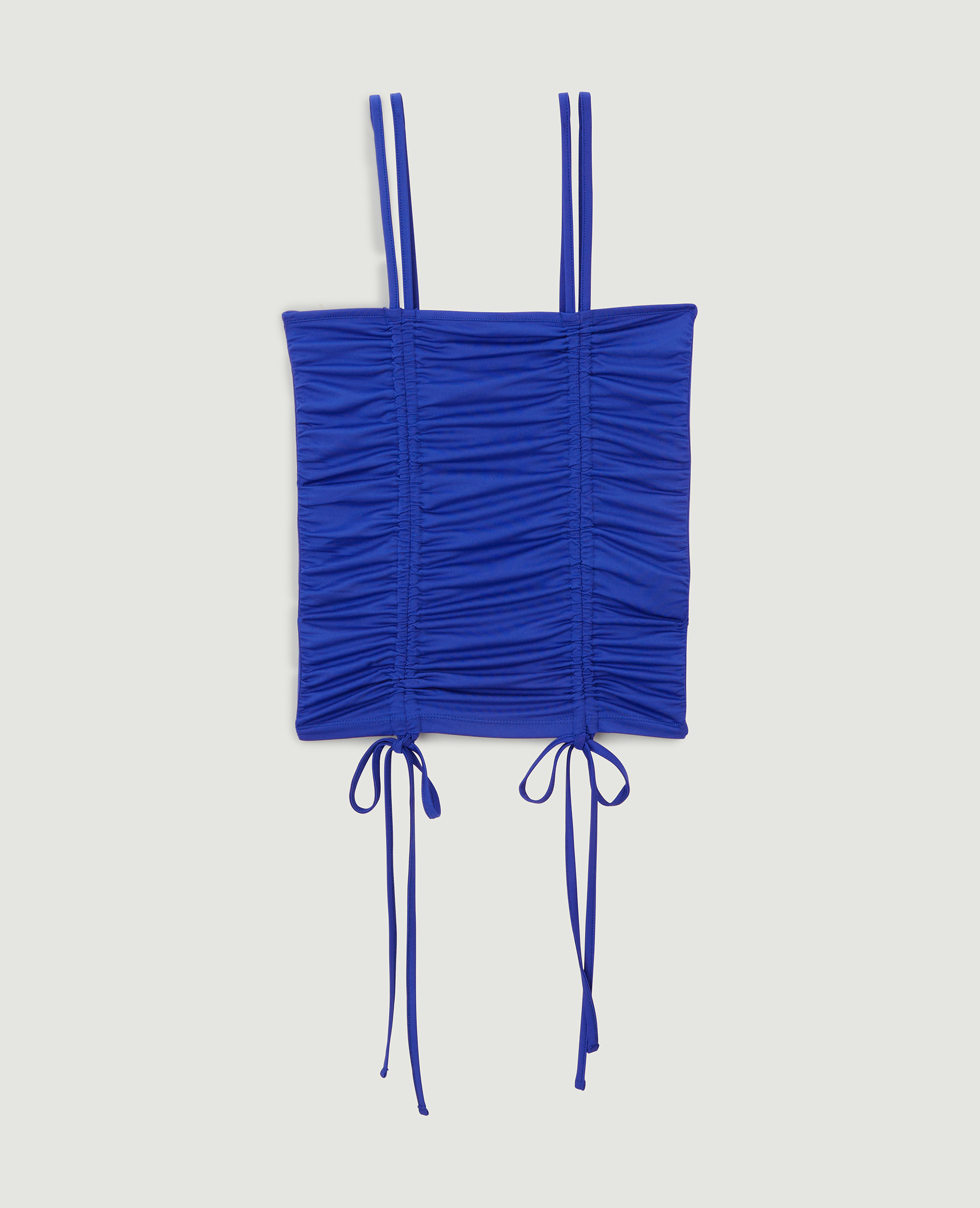 Top avec liens coulissés bleu électrique - Pimkie