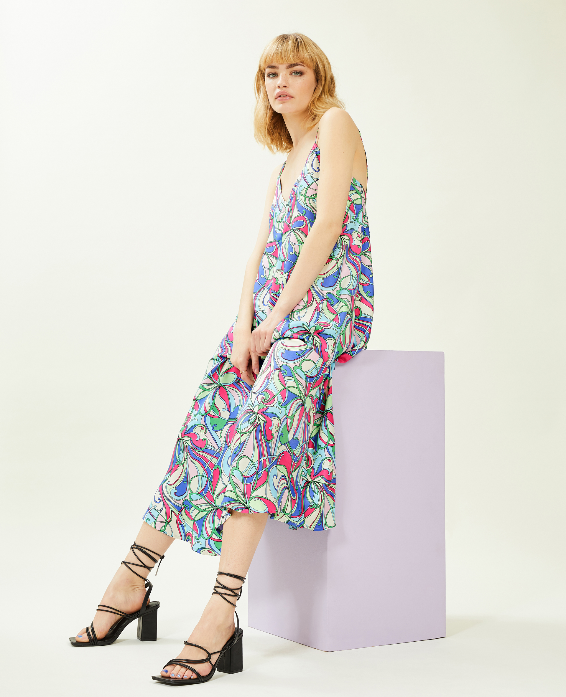 Robe dos-nu avec liens à nouer violet - Pimkie