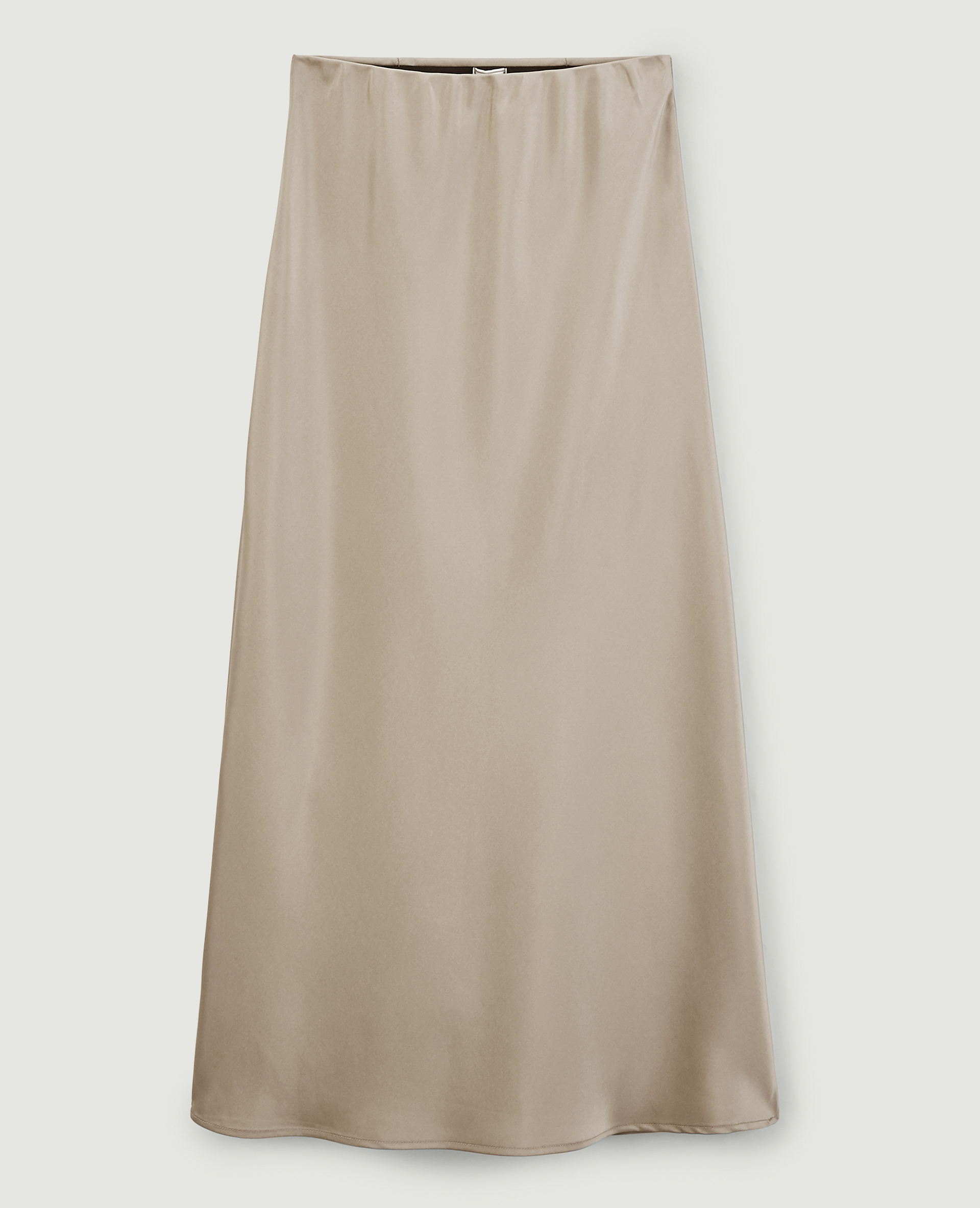 Jupe longue en satin taupe - Pimkie