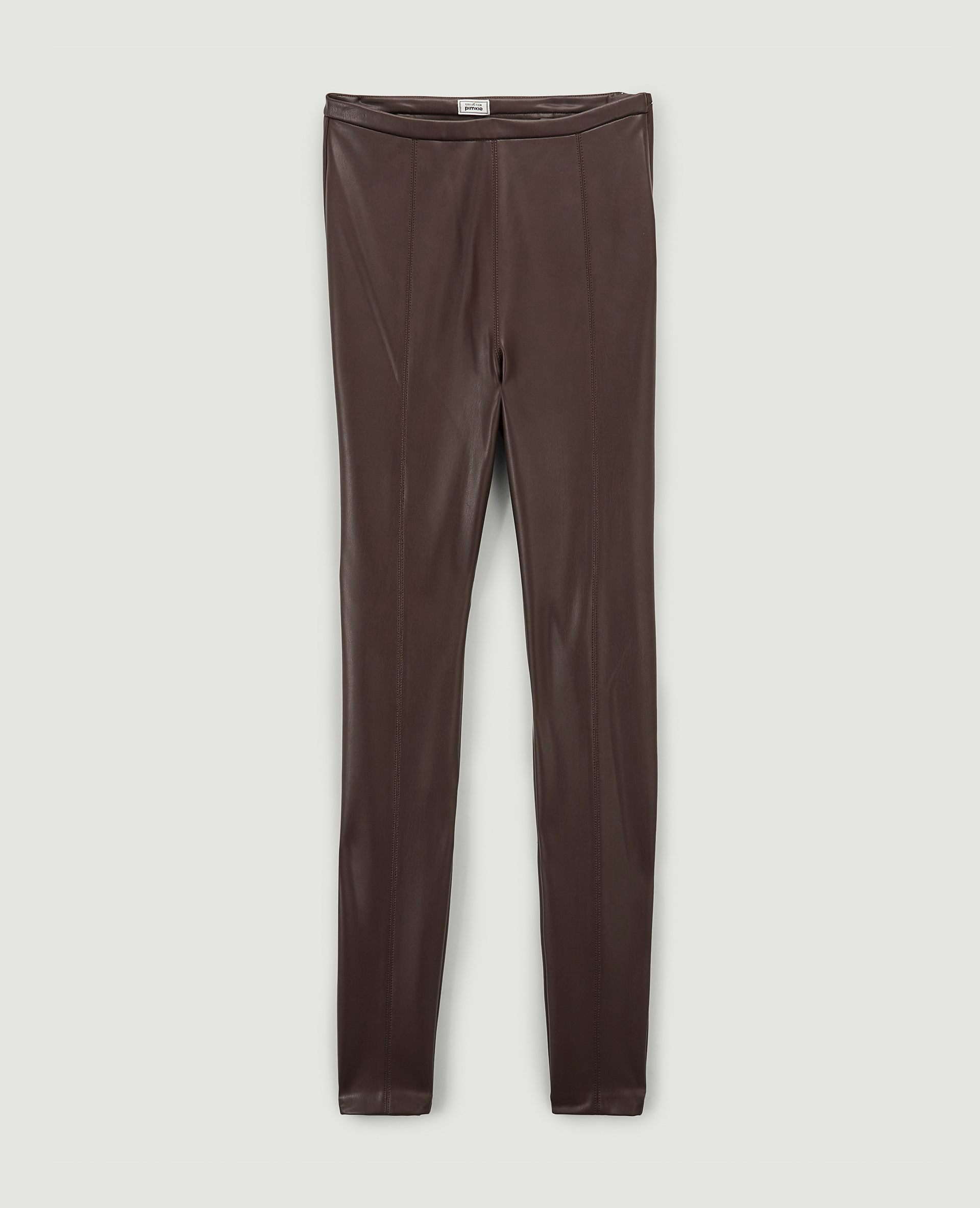 Legging simili cuir marron - Pimkie