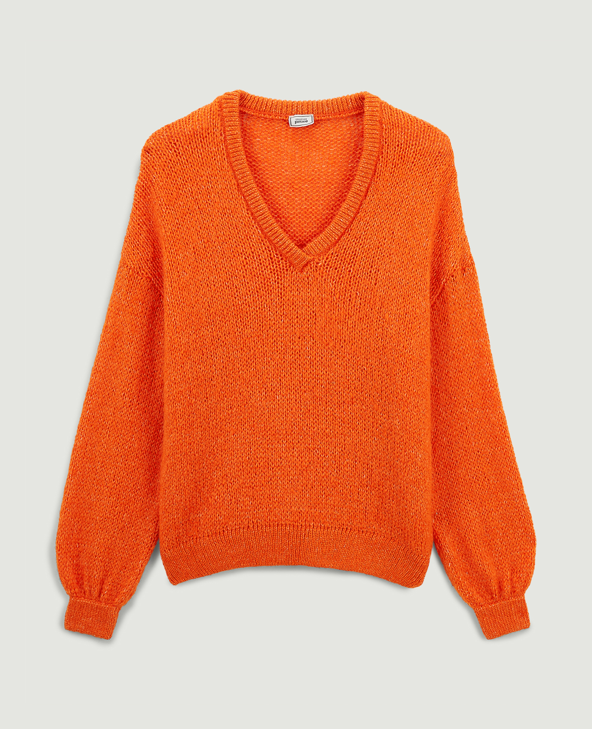 Pull col V orange - Pimkie