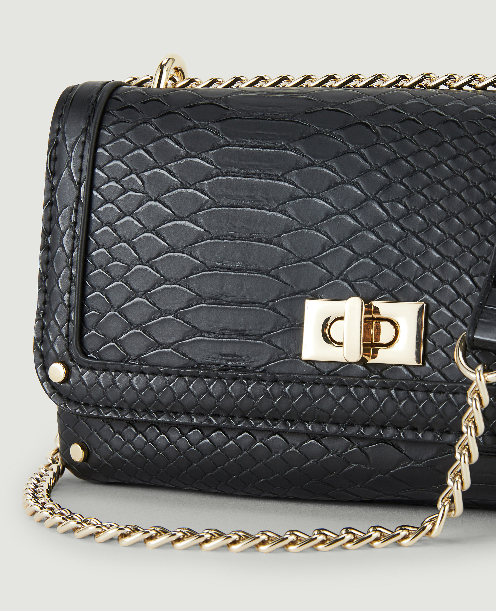Sac pochette avec chaines noir - Pimkie