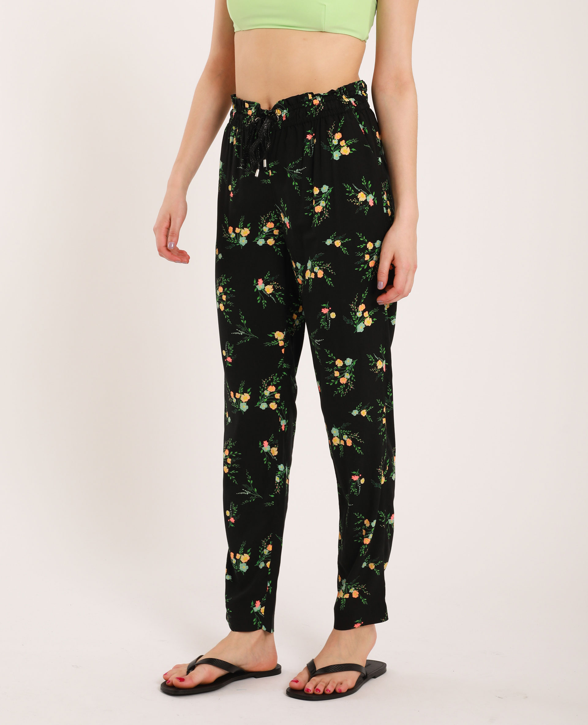 Pantalon à 2025 fleurs