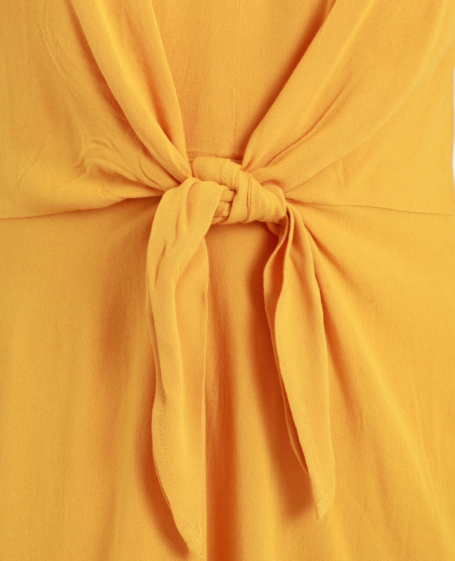 Robe nouée poitrine jaune - Pimkie