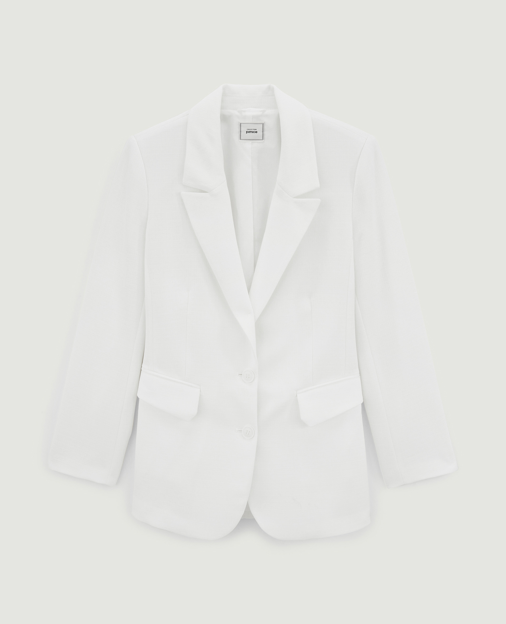 Veste blazer tissu tramé blanc - Pimkie