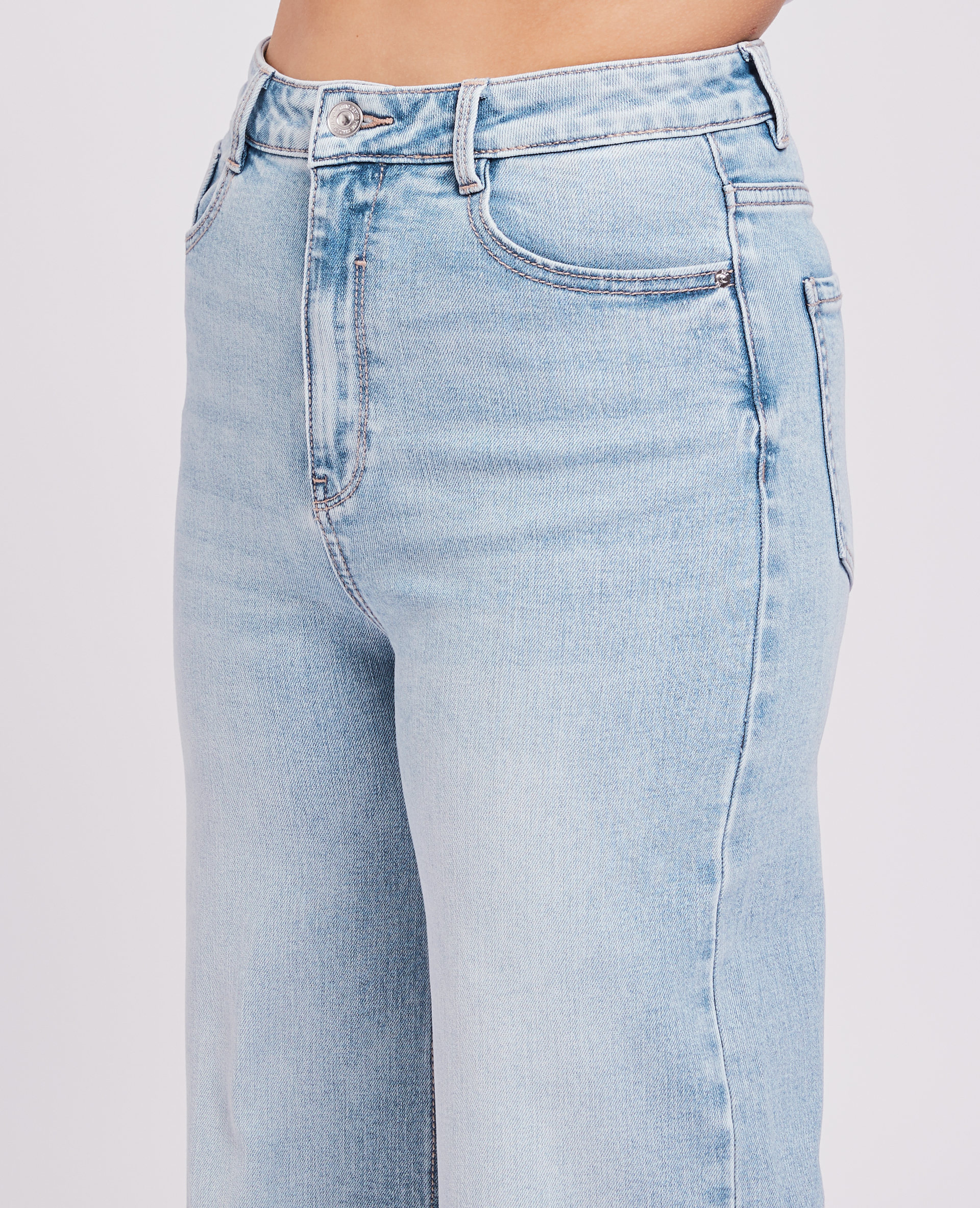 Jean large effet délavé bleu - Pimkie