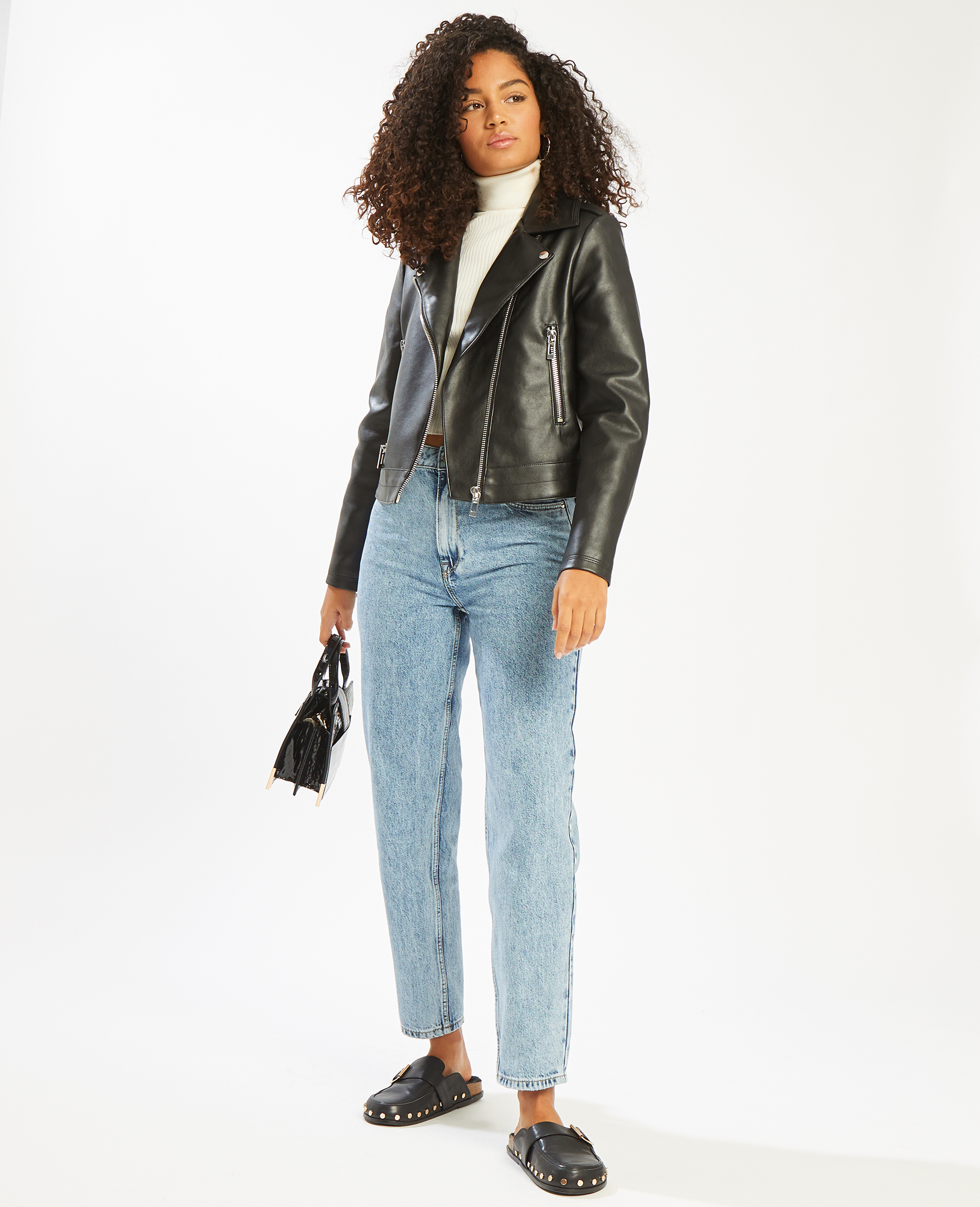 Blouson biker noir - Pimkie