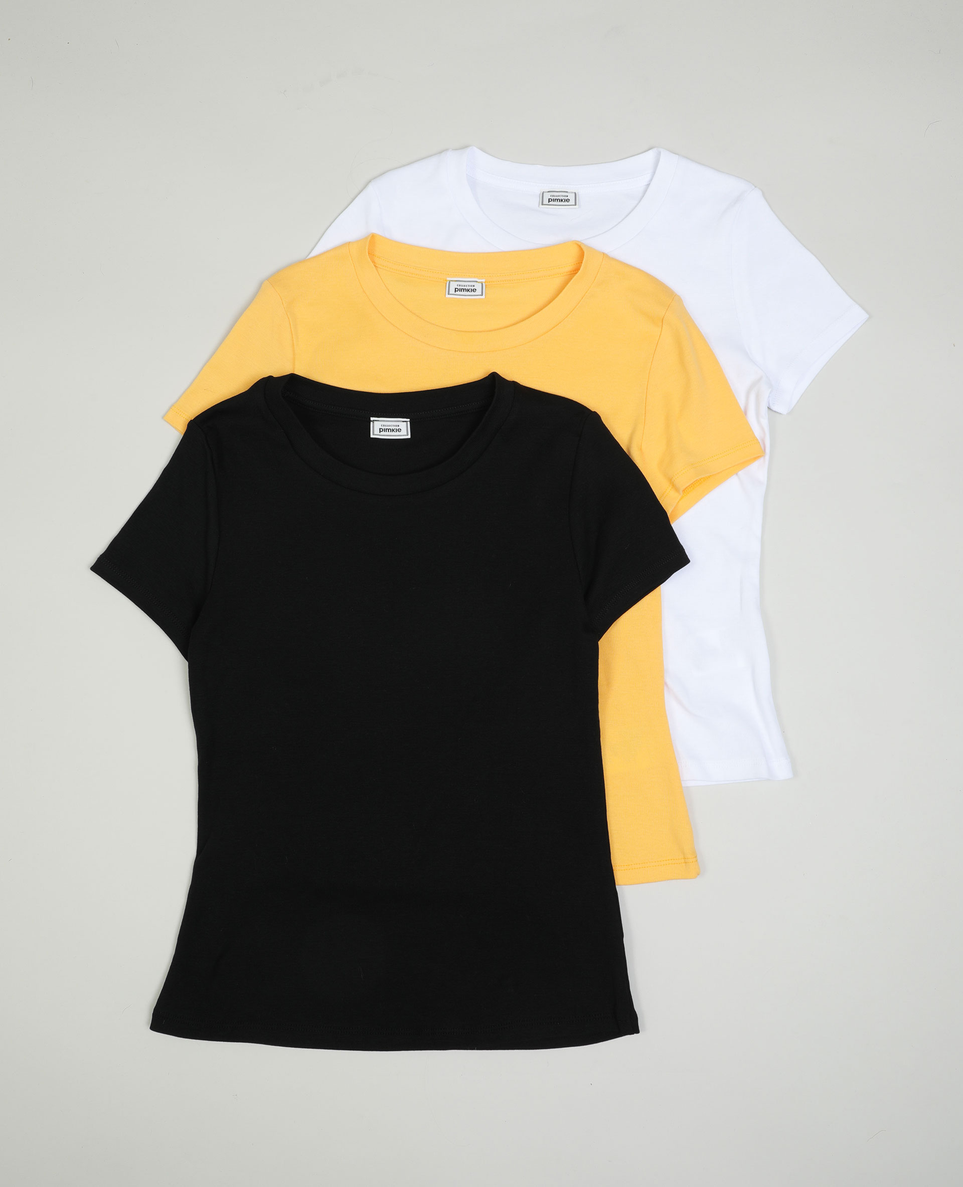 Lot de 3 t-shirts basiques manches courtes orange - Pimkie