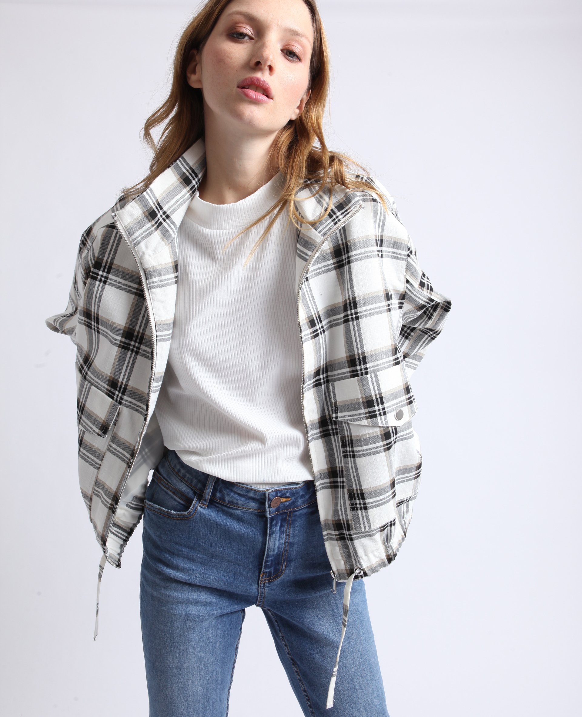 Blouson carreaux Pimkie