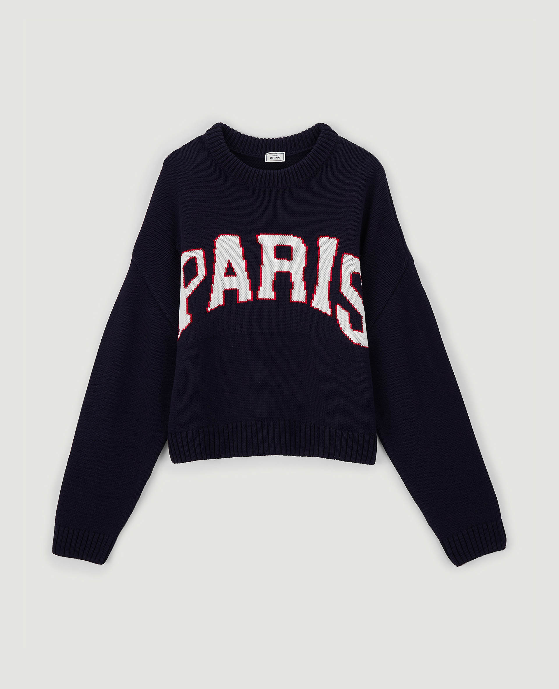 Pull court en maille bleu marine - Pimkie