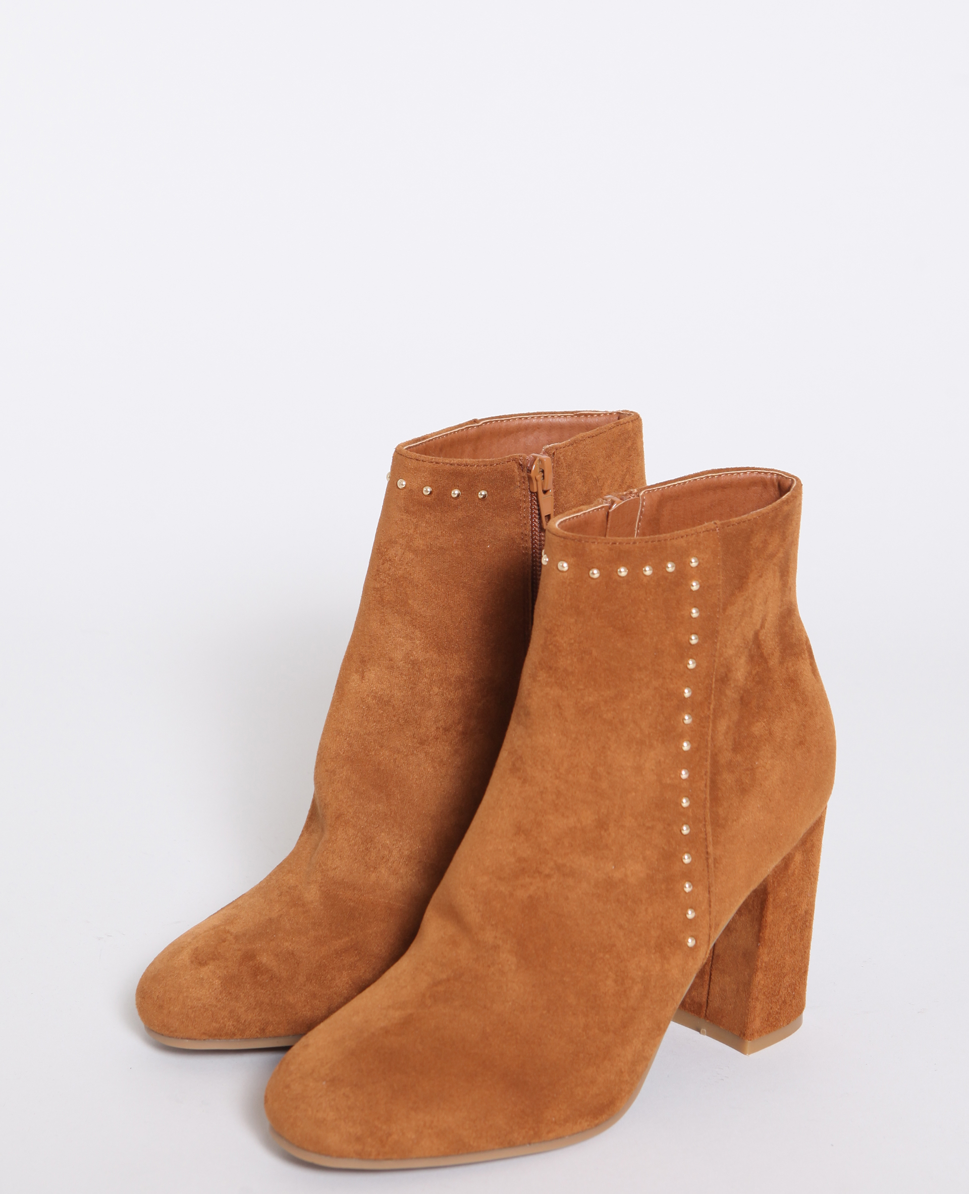 Bottines cloutées marron - Pimkie