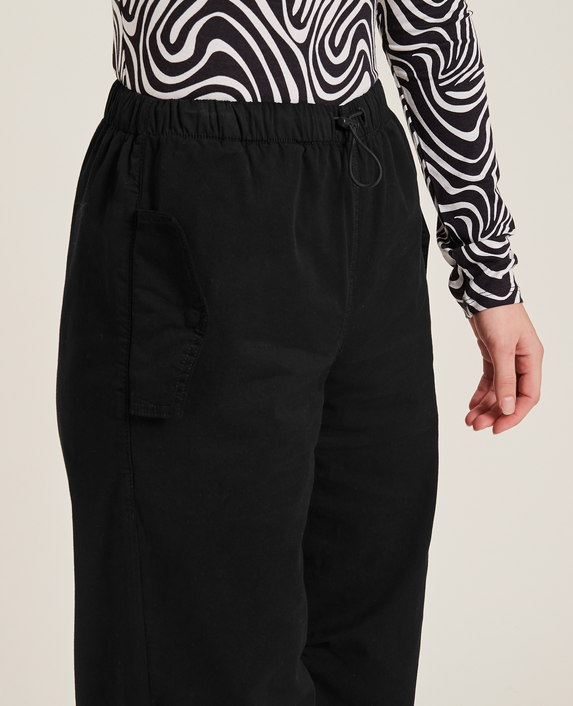 Pantalon parachute multipoche noir - Pimkie