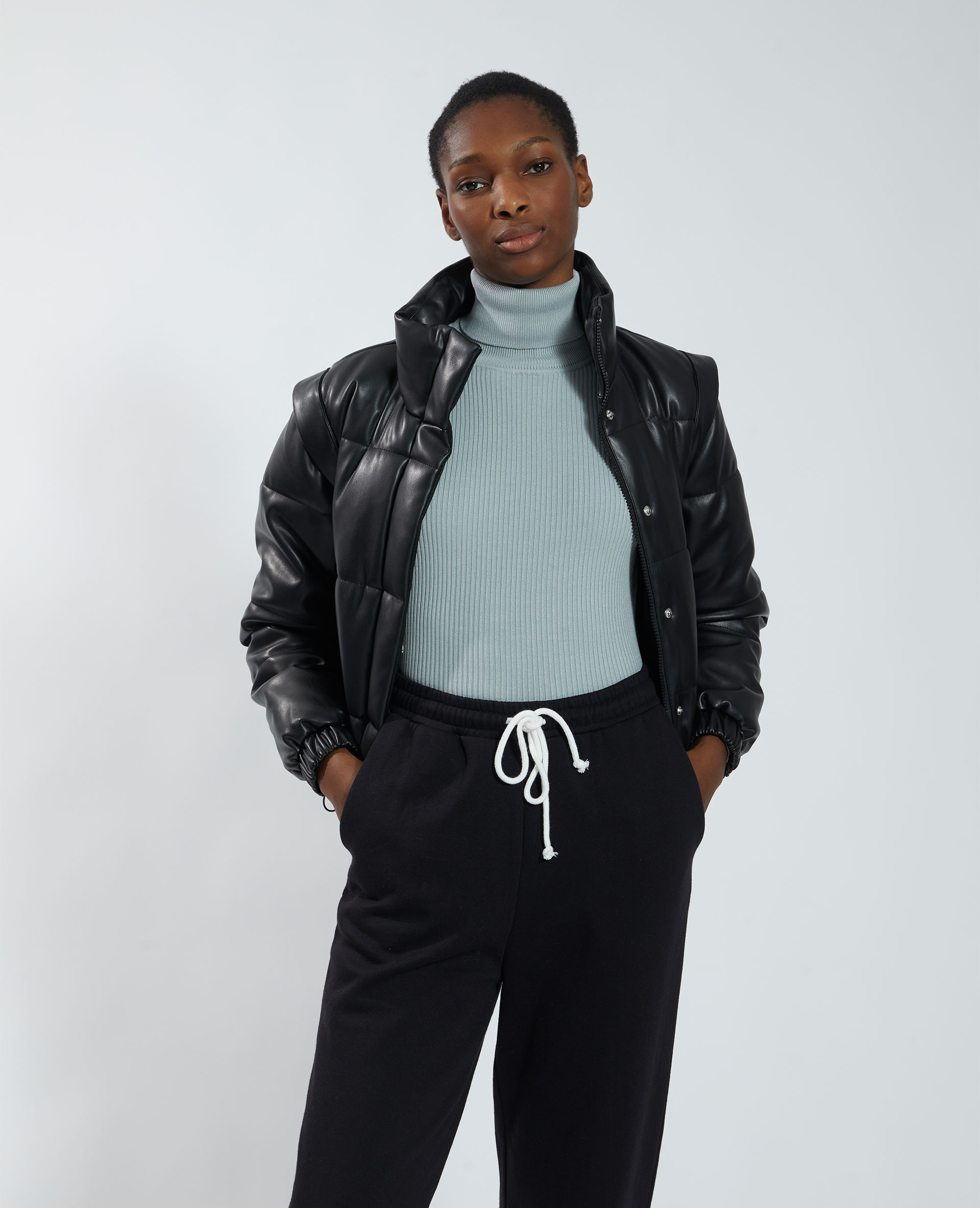 Doudoune cheap imitation cuir