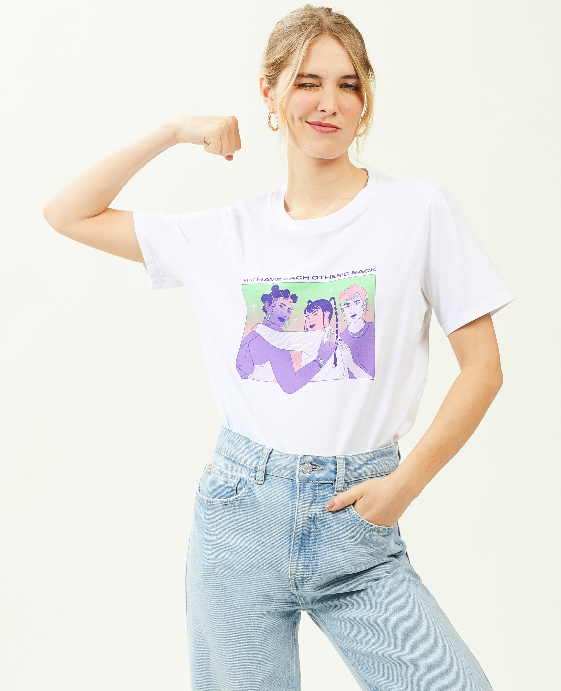 T-shirt pimkie X En avant toute(s) blanc - Pimkie