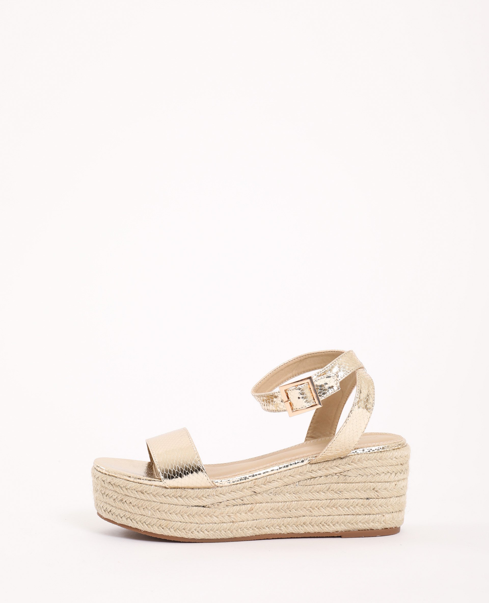 Sandale plateforme paille shop