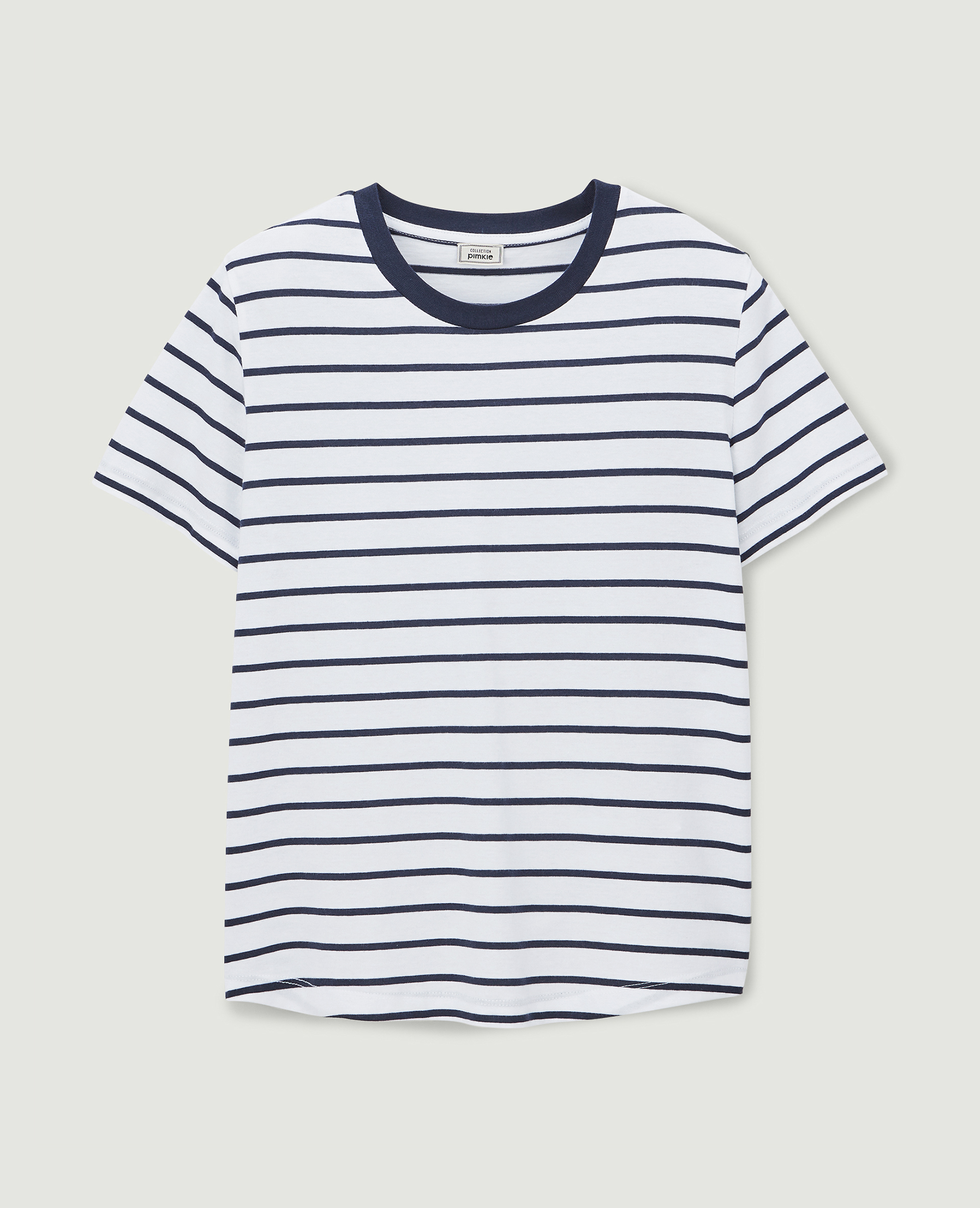 T-shirt basique col rond bleu - Pimkie