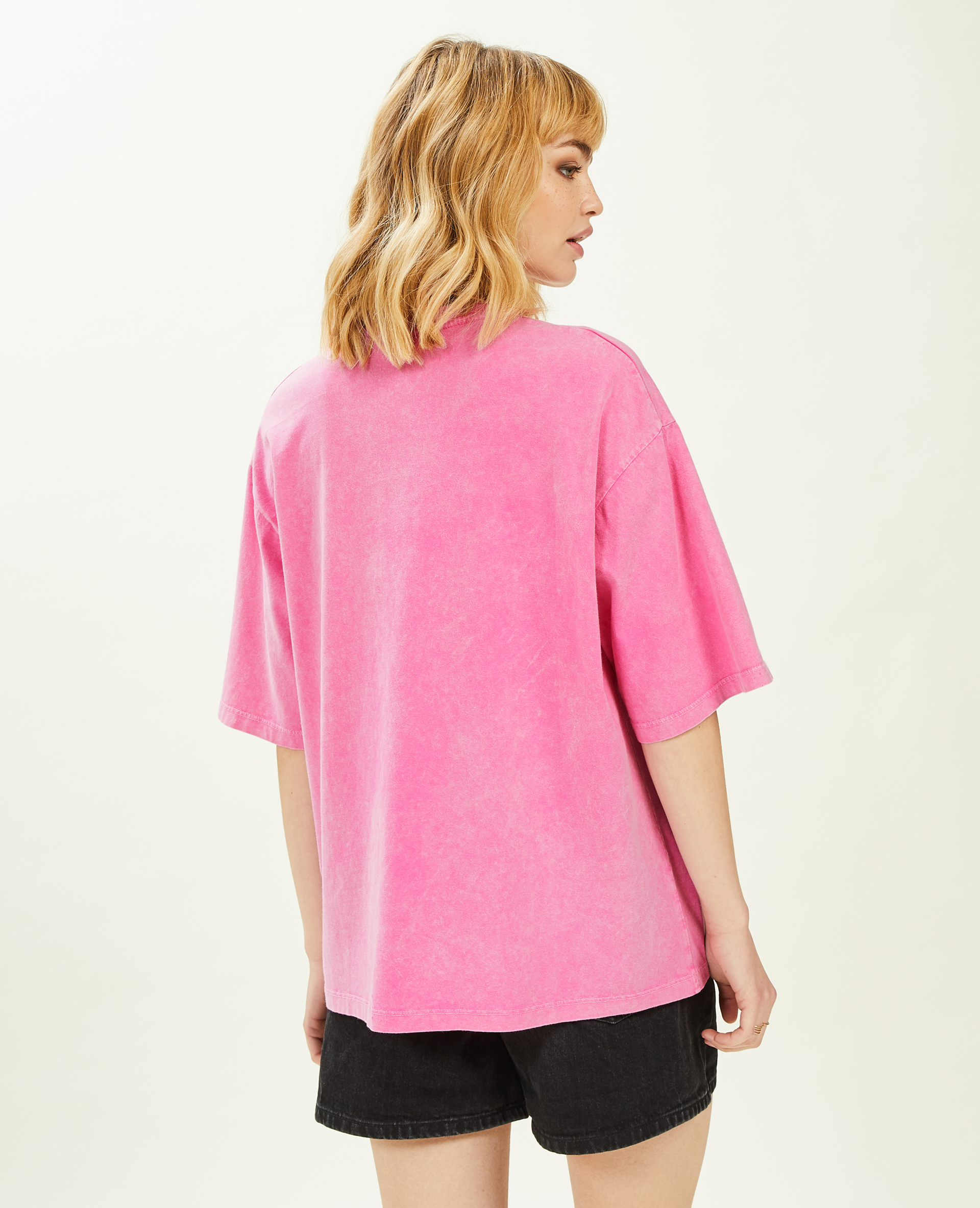 T-shirt oversize avec imprimé rose - Pimkie