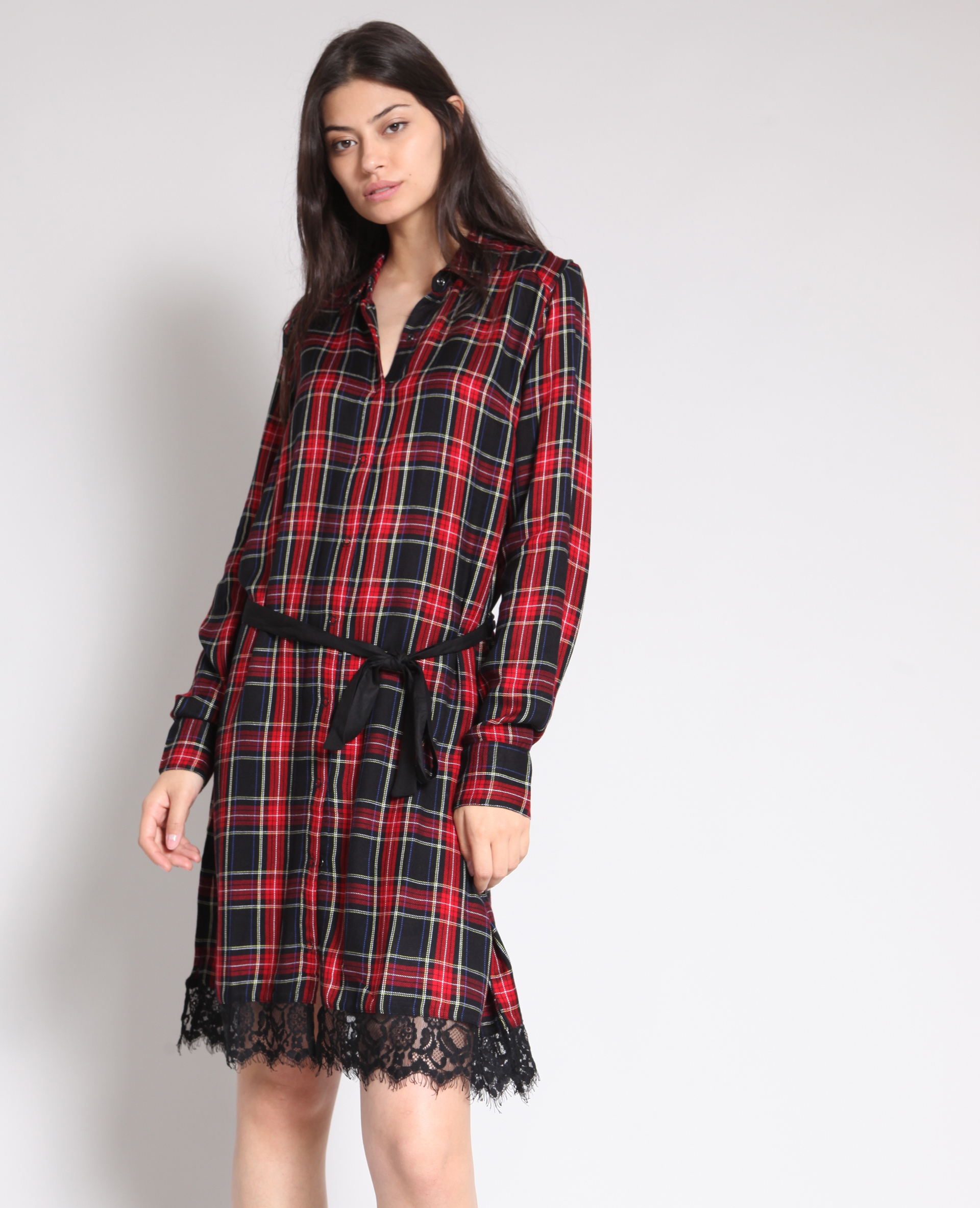Robe tartan 2025 rouge